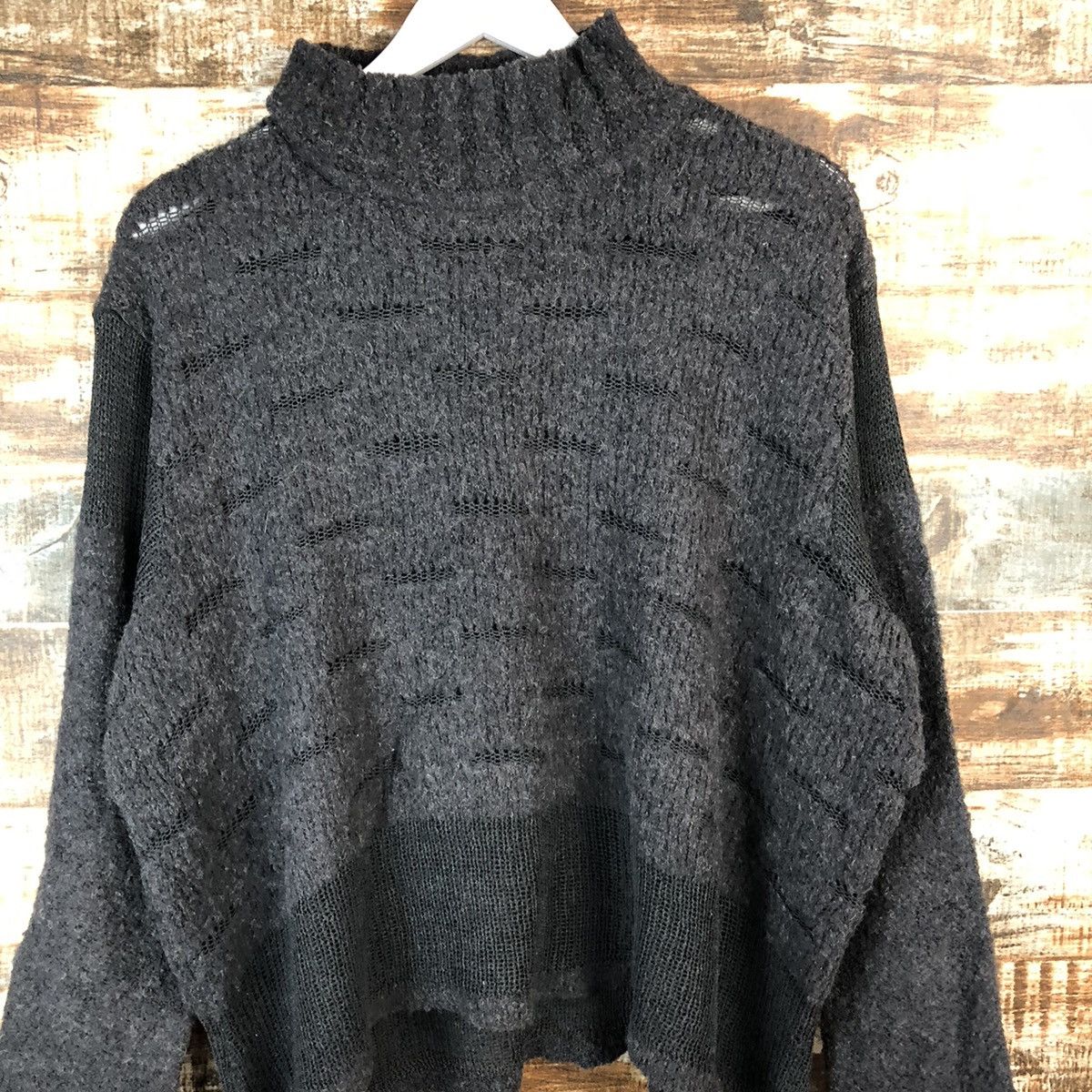 Homespun Knitwear × Japanese Brand Linea Piu japan Grey ripped Knitwear #A1731 Size US M / EU 48-50 / 2 - 5 Thumbnail