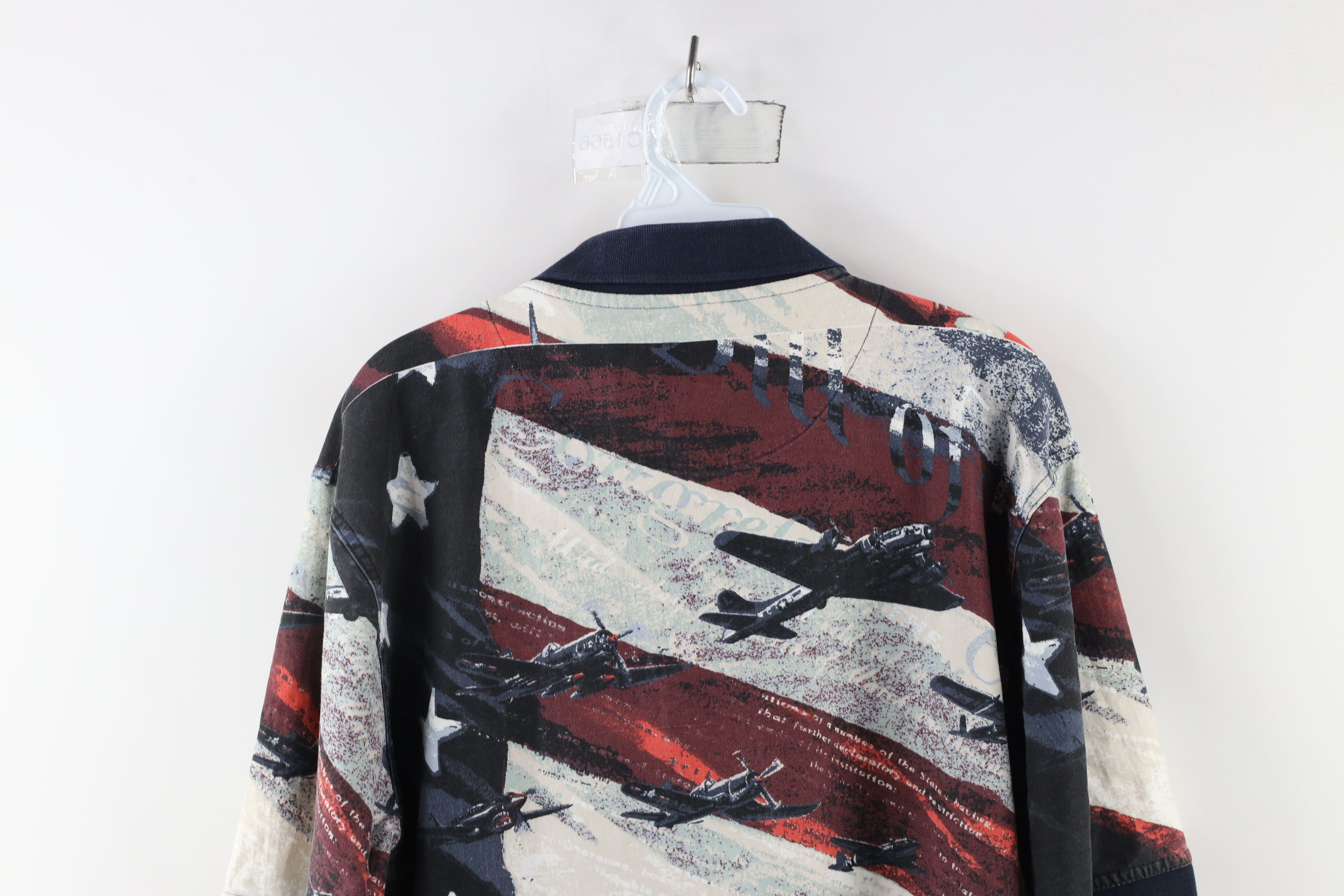 Vintage Vintage 90s Streetwear Statue of Liberty All Over Print Polo Size US L / EU 52-54 / 3 - 11 Thumbnail