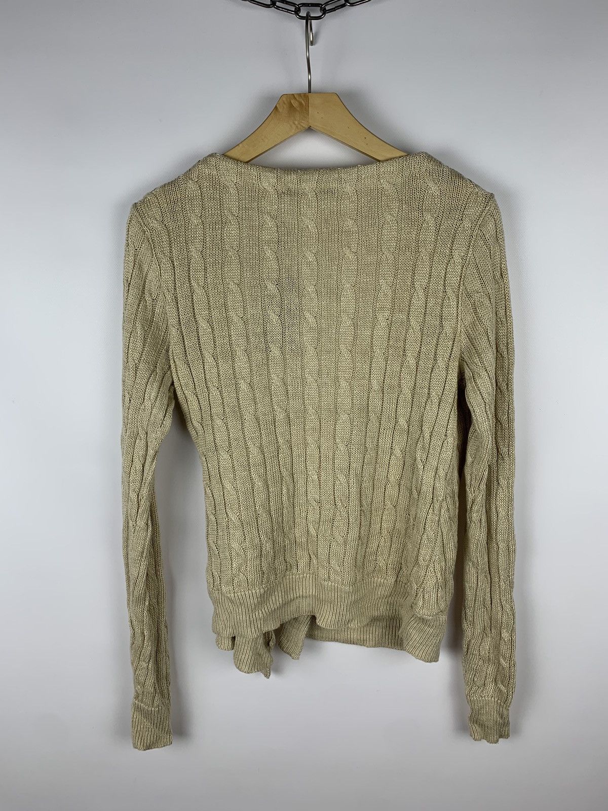 Ralph Lauren New with tags Ralph Lauren Cable Knit Linen Cardigan Belted Size L / US 10 / IT 46 - 11 Thumbnail