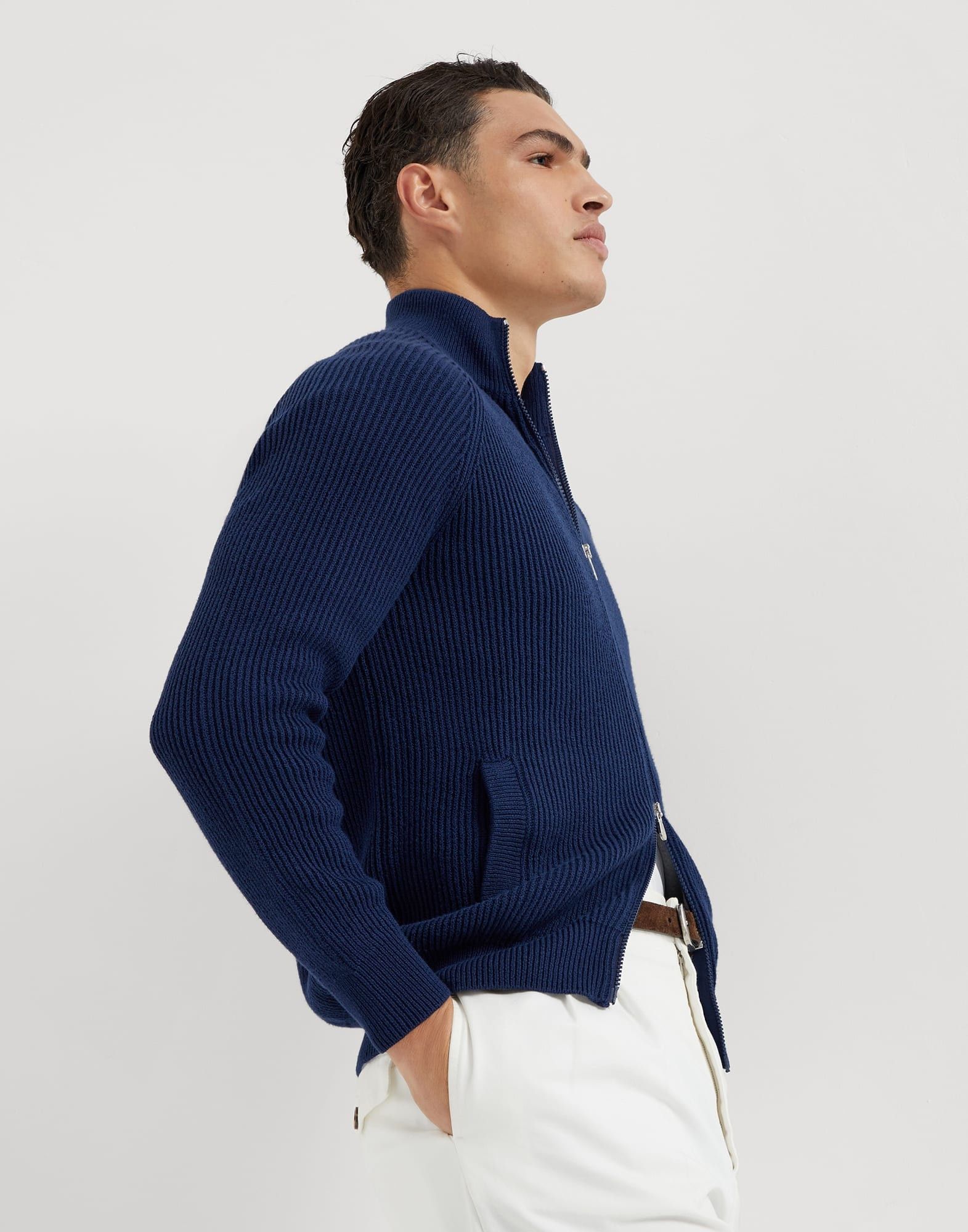 Brunello Cucinelli o1la1rc1a0925 Cardigan in Blue Size US L / EU 52-54 / 3 - 4 Thumbnail