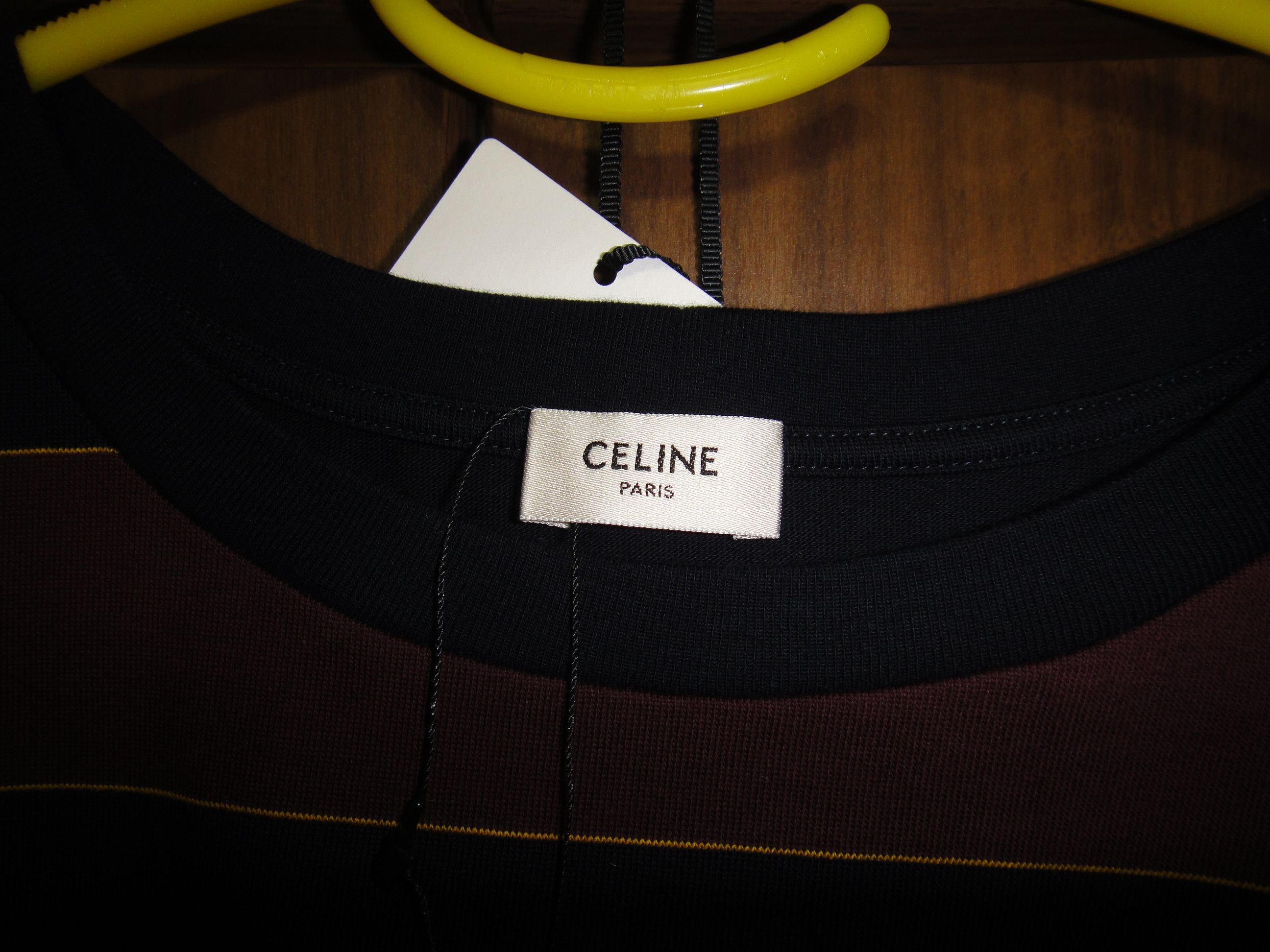 Celine Celine new border stripe T-shirt Unisex Size US L / EU 52-54 / 3 - 8 Thumbnail