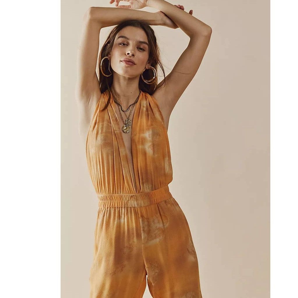 Free People New Free People Nicholas K Marlowe Jumpsuit $618 BLUSH/MELON Size 28" / US 6 / IT 42 - 3 Thumbnail