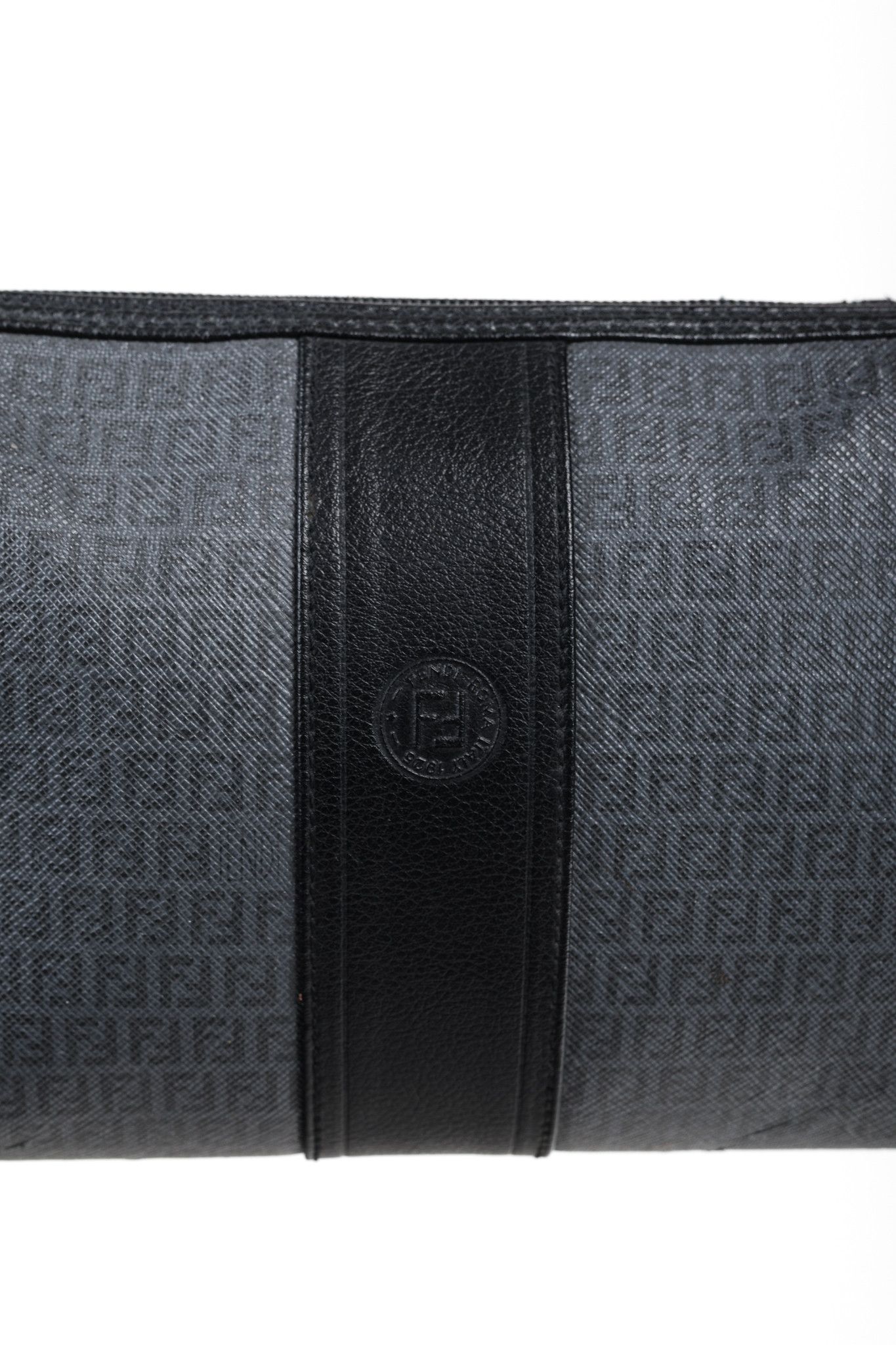 Fendi Fendi Vintage Grey & Black FF Coated Canvas Crossbody Bag Size ONE SIZE - 10 Thumbnail