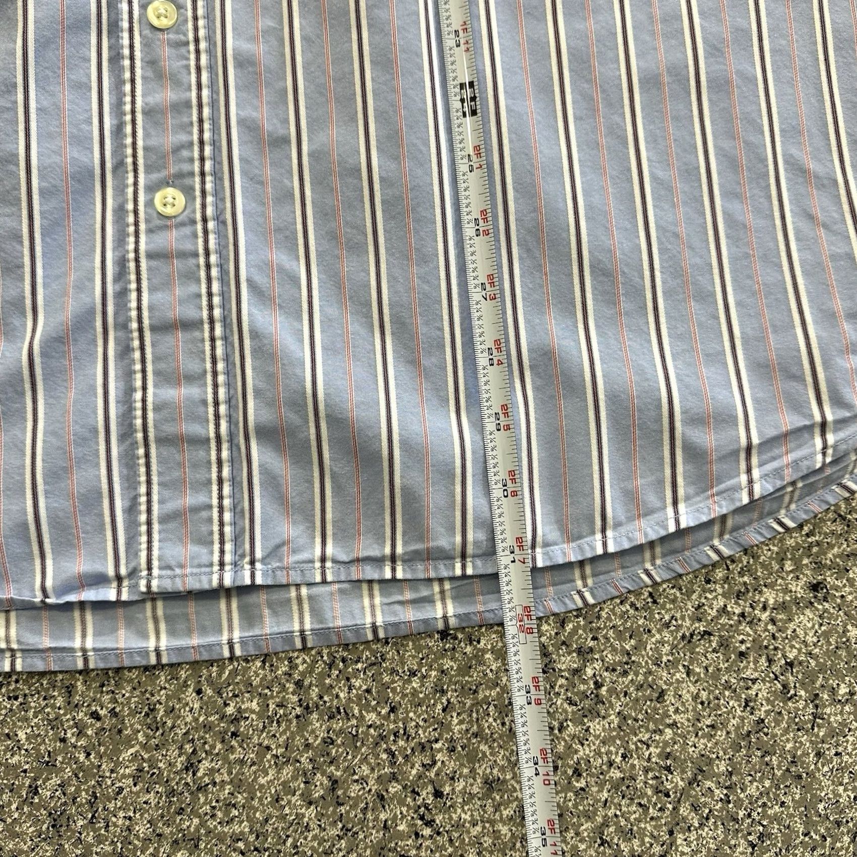 Gap Gap Shirt Mens XXL Classic Fit Long Sleeve Button-Up Light Blue Striped Size US XXL / EU 58 / 5 - 6 Thumbnail