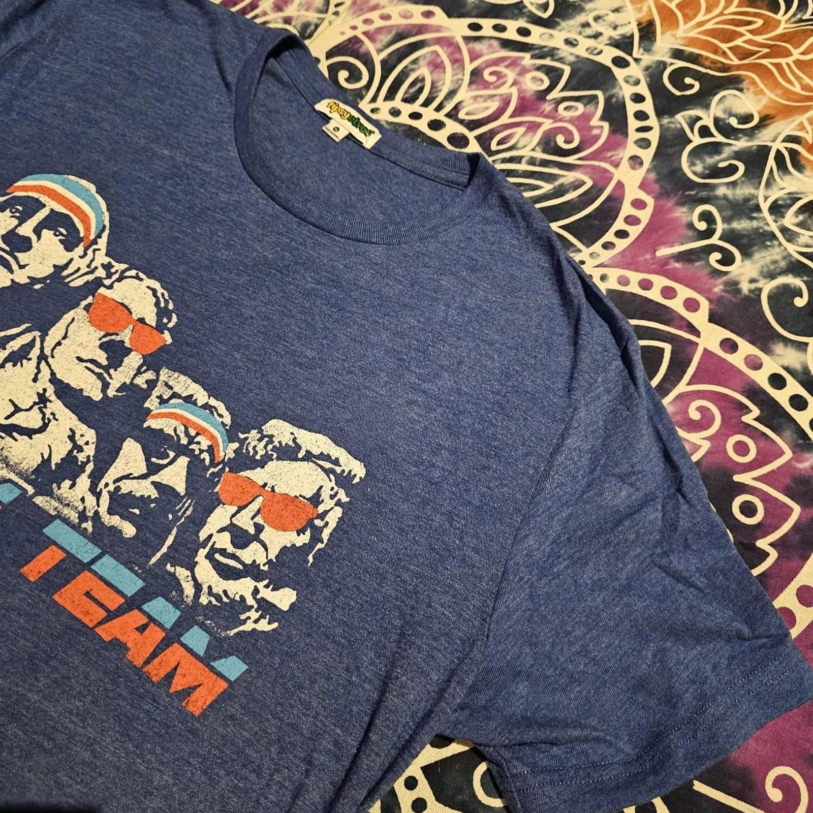 Designer Tipsy Elves Red White & Blue T-shirt Dream Team Mt. Rushmore Size US M / EU 48-50 / 2 - 5 Thumbnail