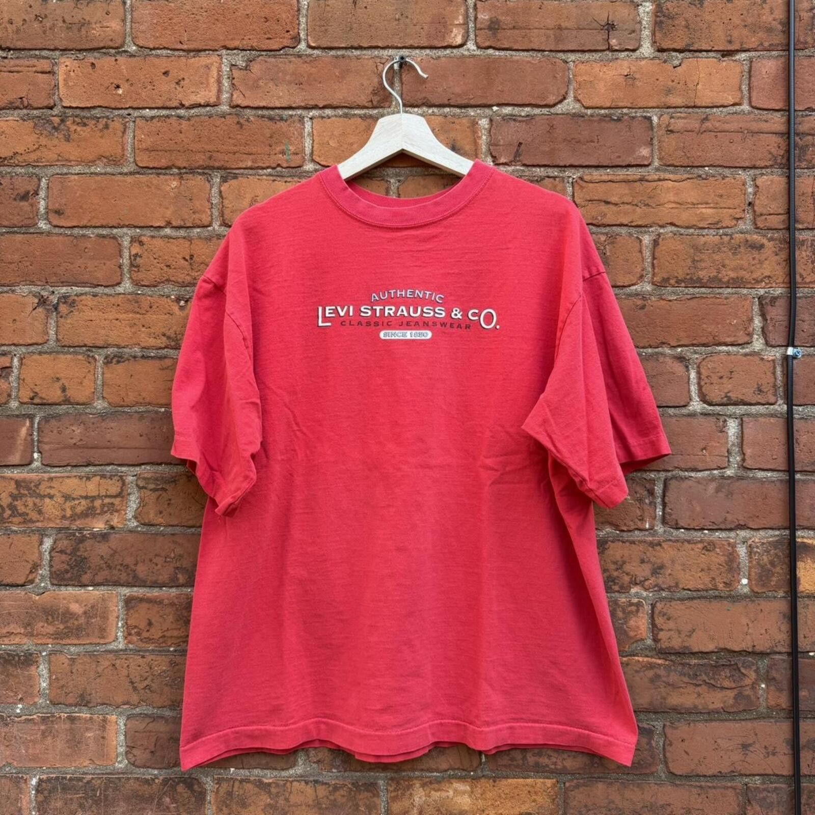 Levi's vintage Levi’s Strauss classic jeanswear t shirt 90s L/XL Size US XL / EU 56 / 4 - 2 Thumbnail