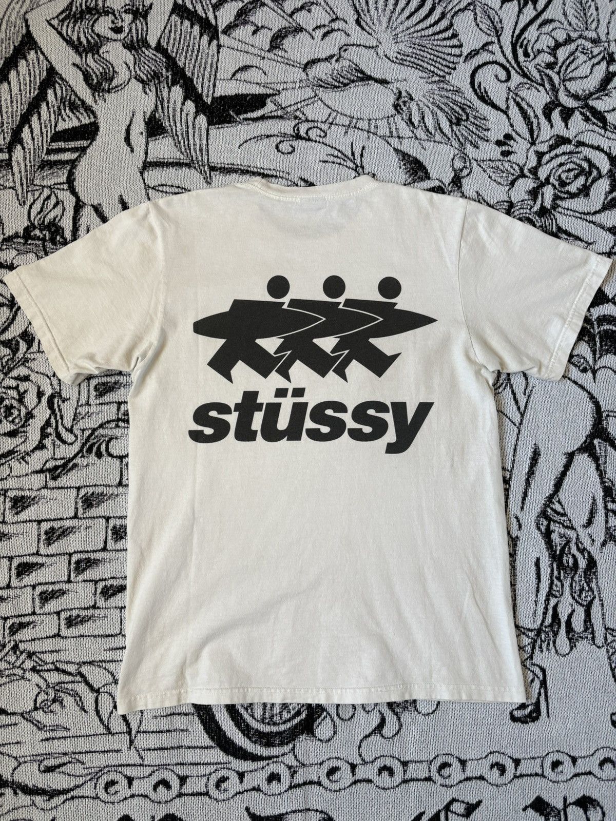 Stussy SURFWALK PIGMENT DYED TEE NATURAL | Grailed