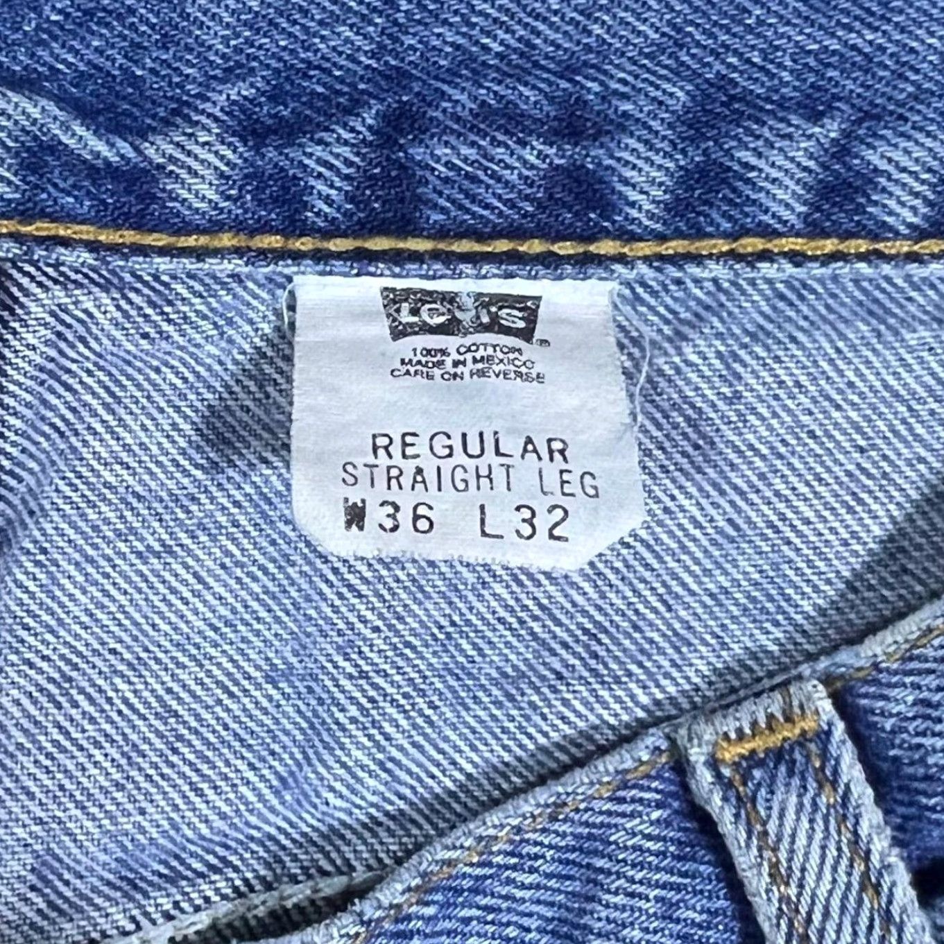 Levi's VINTAGE Levi's Red Tab Regular Straight Leg Distressed Blue Denim Jeans Mens W36 L32 Denim Jeans Distressed Size US 36 / EU 52 - 5 Thumbnail