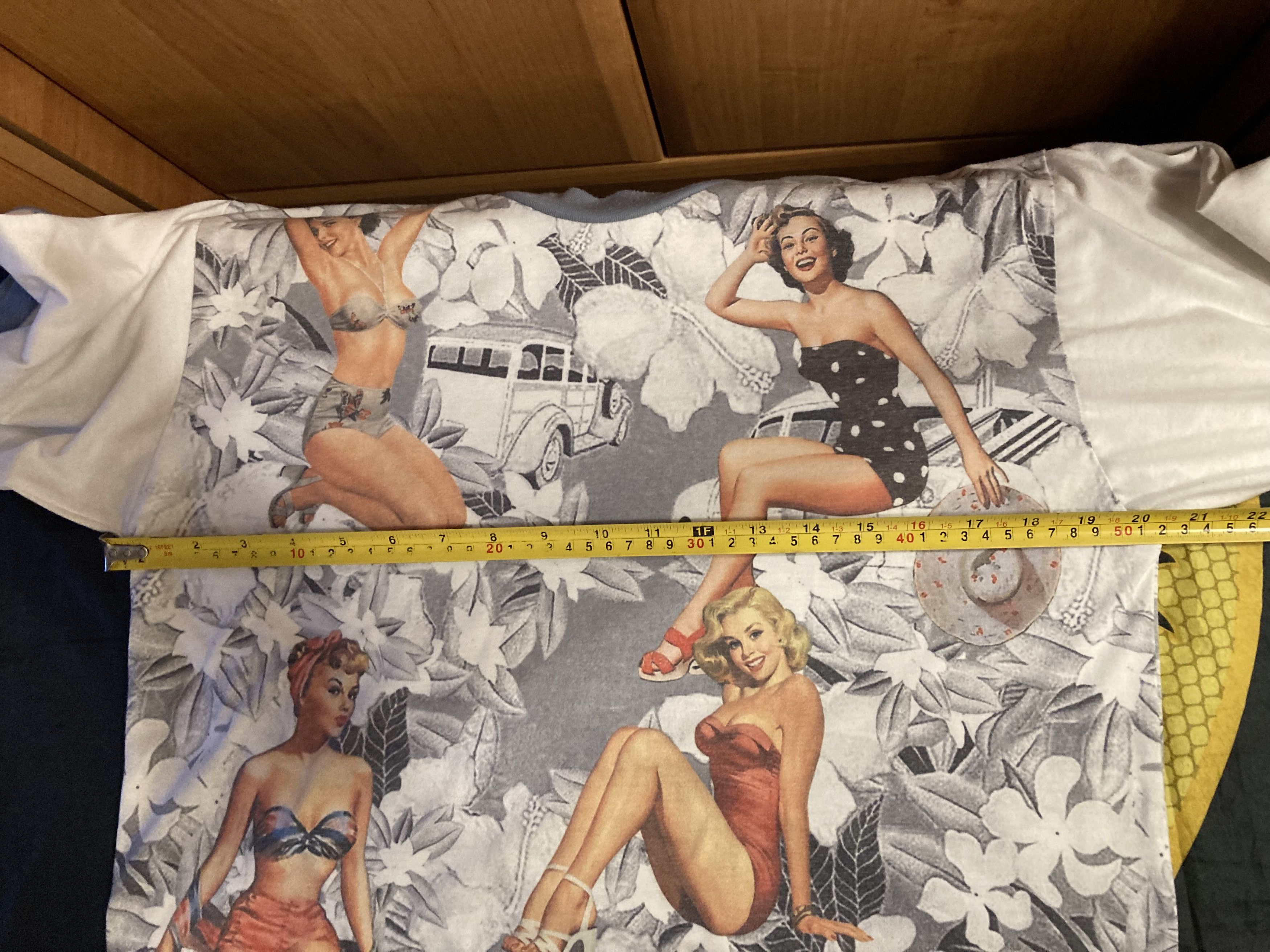 Japanese Brand × Vintage Masque & 17:09 Pin-Up Retro Pattern 3D Shirt Size US M / EU 48-50 / 2 - 7 Thumbnail