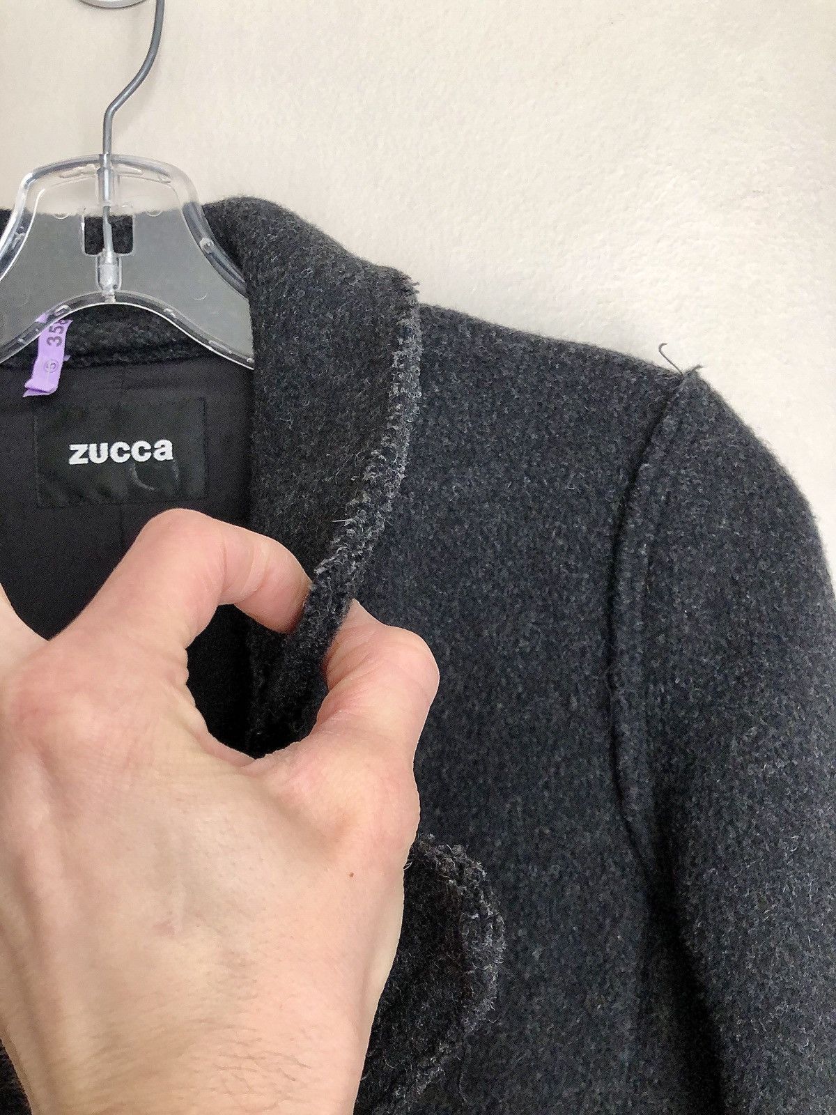 CABANE de ZUCCa × Issey Miyake × Zucca Zucca Vintage Distressed Raw Hem Coat Size S / US 4 / IT 40 - 9 Thumbnail