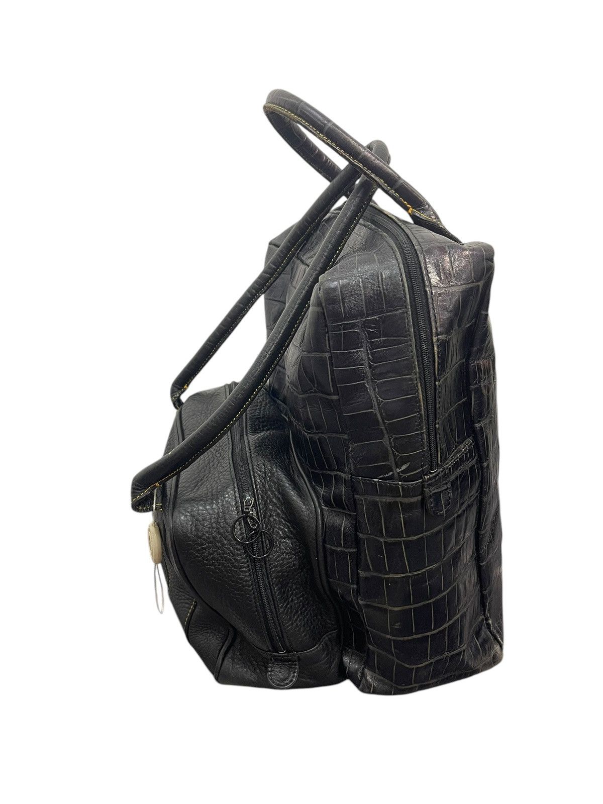 Genuine Leather Crocodile Embossed Theatre Product Japan Hand Carry Bag 1🟩8 Size ONE SIZE - 4 Thumbnail