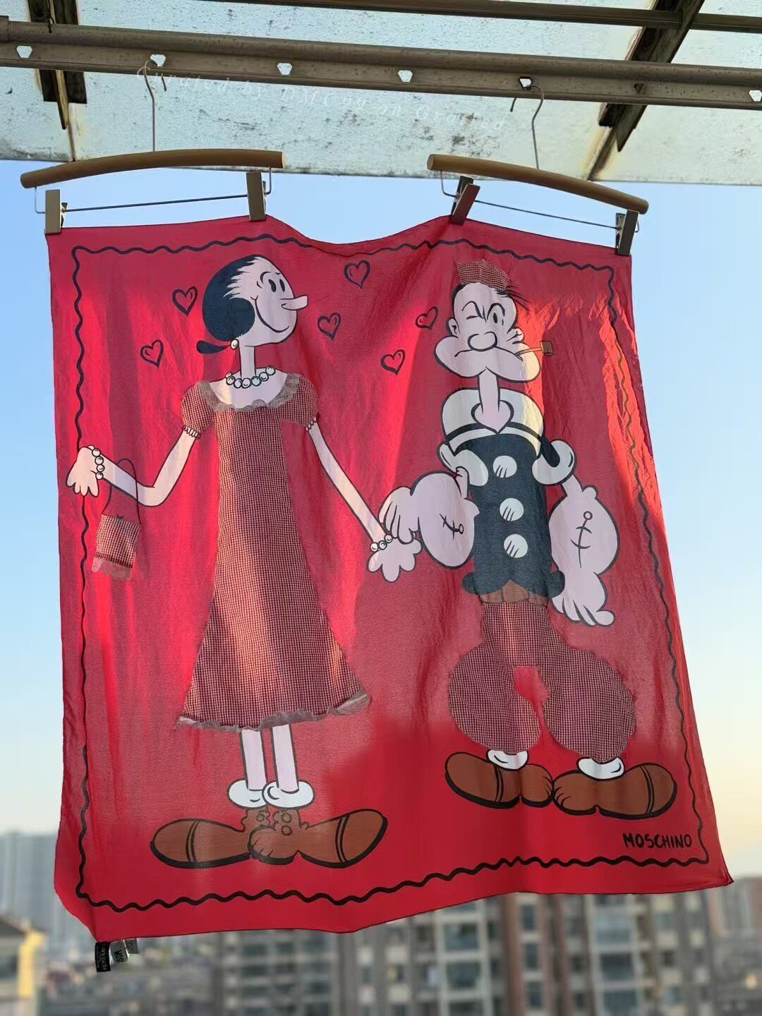 Moschino Vintage Moschino Popeye Square Scarf Size ONE SIZE - 1 Thumbnail