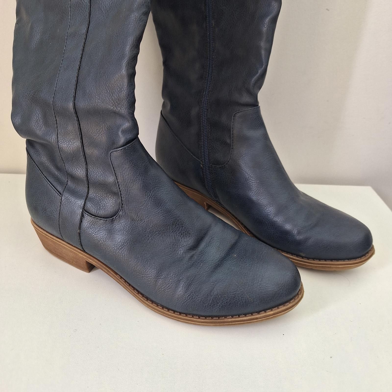 Designer I love Billy Knee High Blue Boots women size au/us 8 Size US 9 / IT 39 - 3 Thumbnail