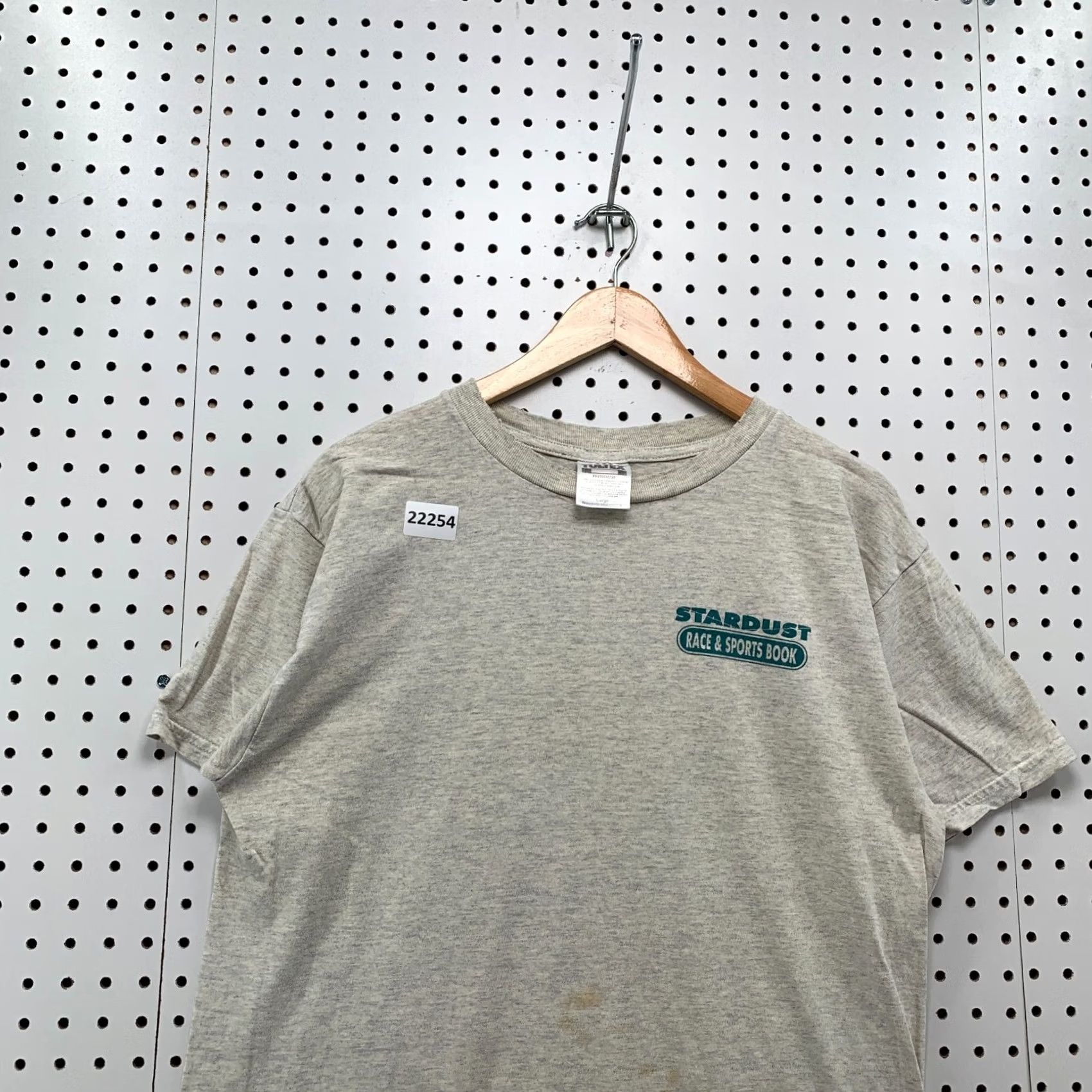 Tultex VINTAGE Stardust Sports Book Shirt Gray Catch The Fever Adult Large 21x27.5 Tultex Short Sleeve Crew Neck Cotton Blend 90s Sports Mens Size US L / EU 52-54 / 3 - 6 Thumbnail