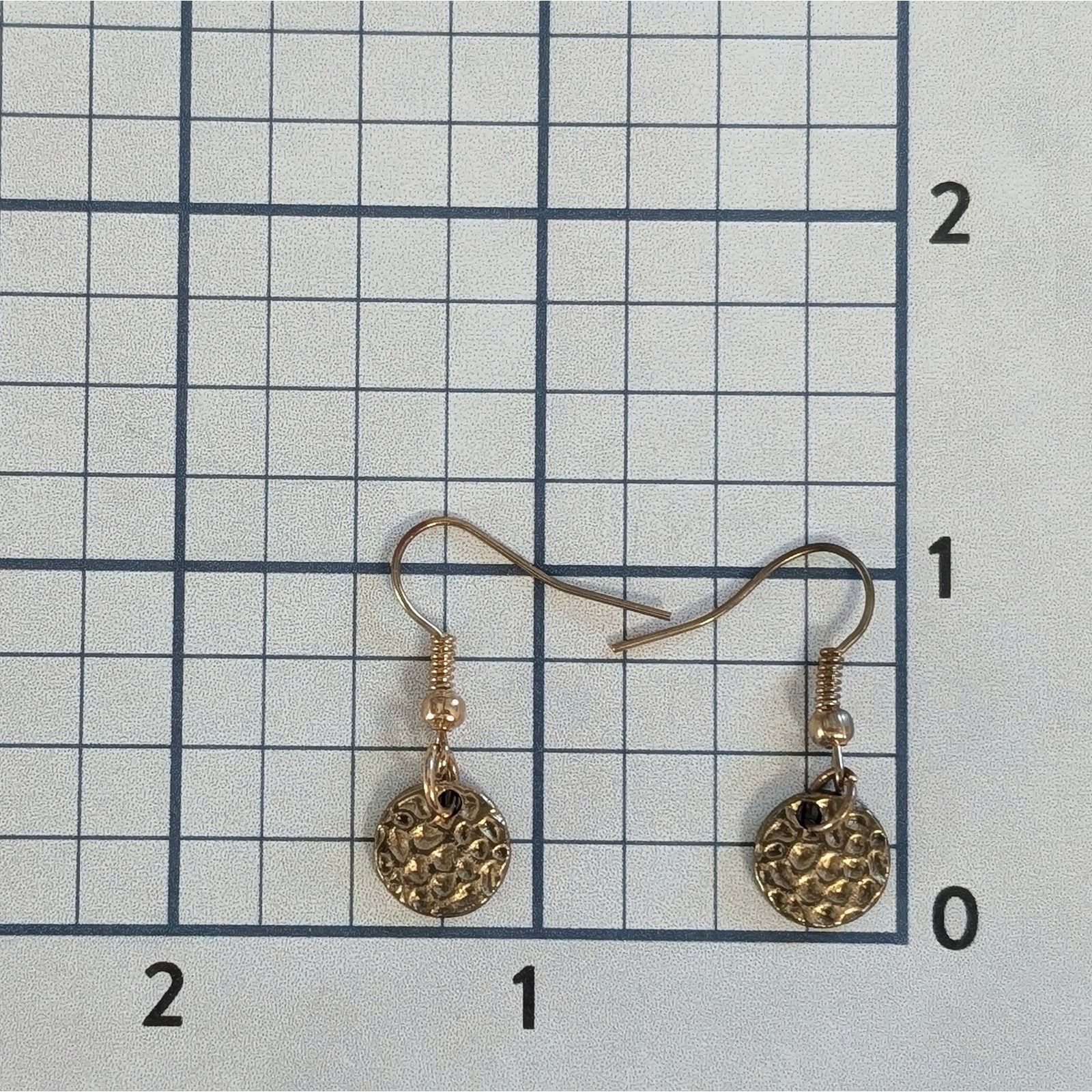 Other Dainty VTG 1980s Gold-Tone Textured Disc Dangle Earrings Size ONE SIZE - 6 Thumbnail