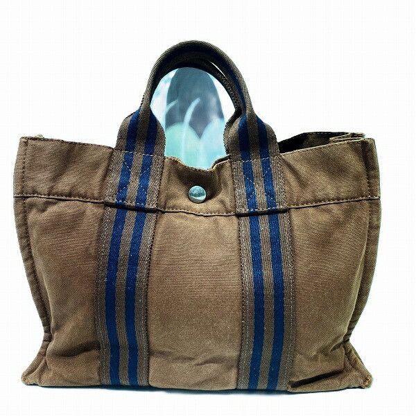 Hermes Hermes Hermes Canvas Fourre-Tout PM Handbag Canvas Handbag in Good Condition Size ONE SIZE - 1 Thumbnail