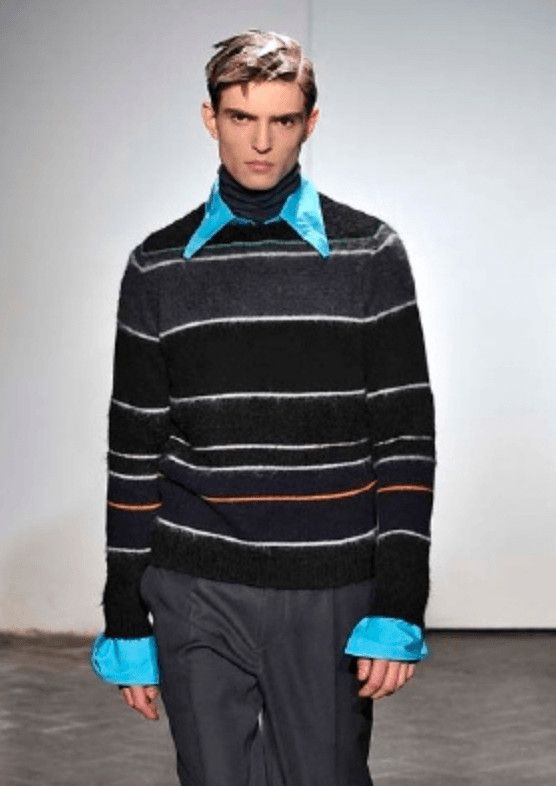 Raf Simons AW2013 Raf Simons Stripped Wool Black Sweater Size US S / EU 44-46 / 1 - 1 Thumbnail