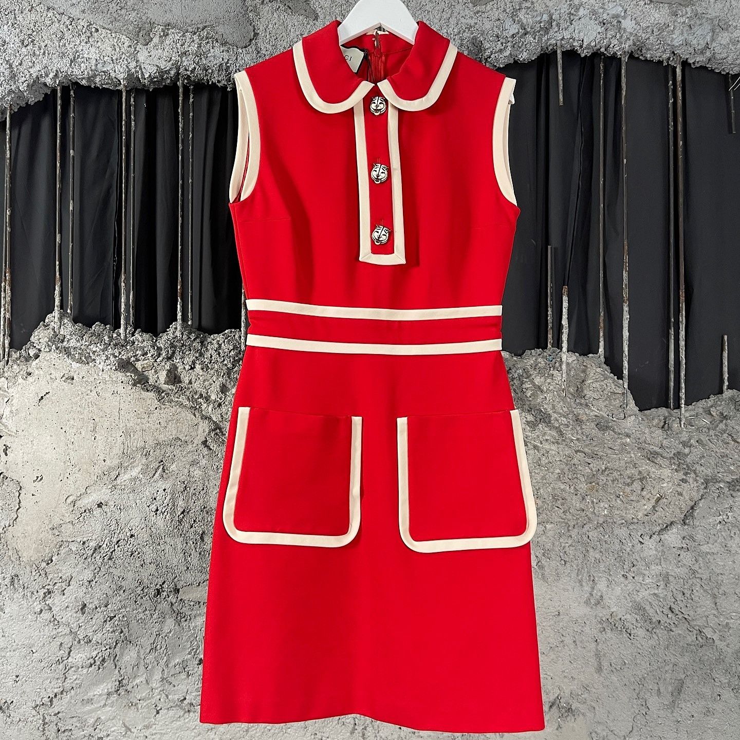 Gucci Gucci Tiger Button Mini Dress Size S Size S / US 4 / IT 40 - 1 Thumbnail