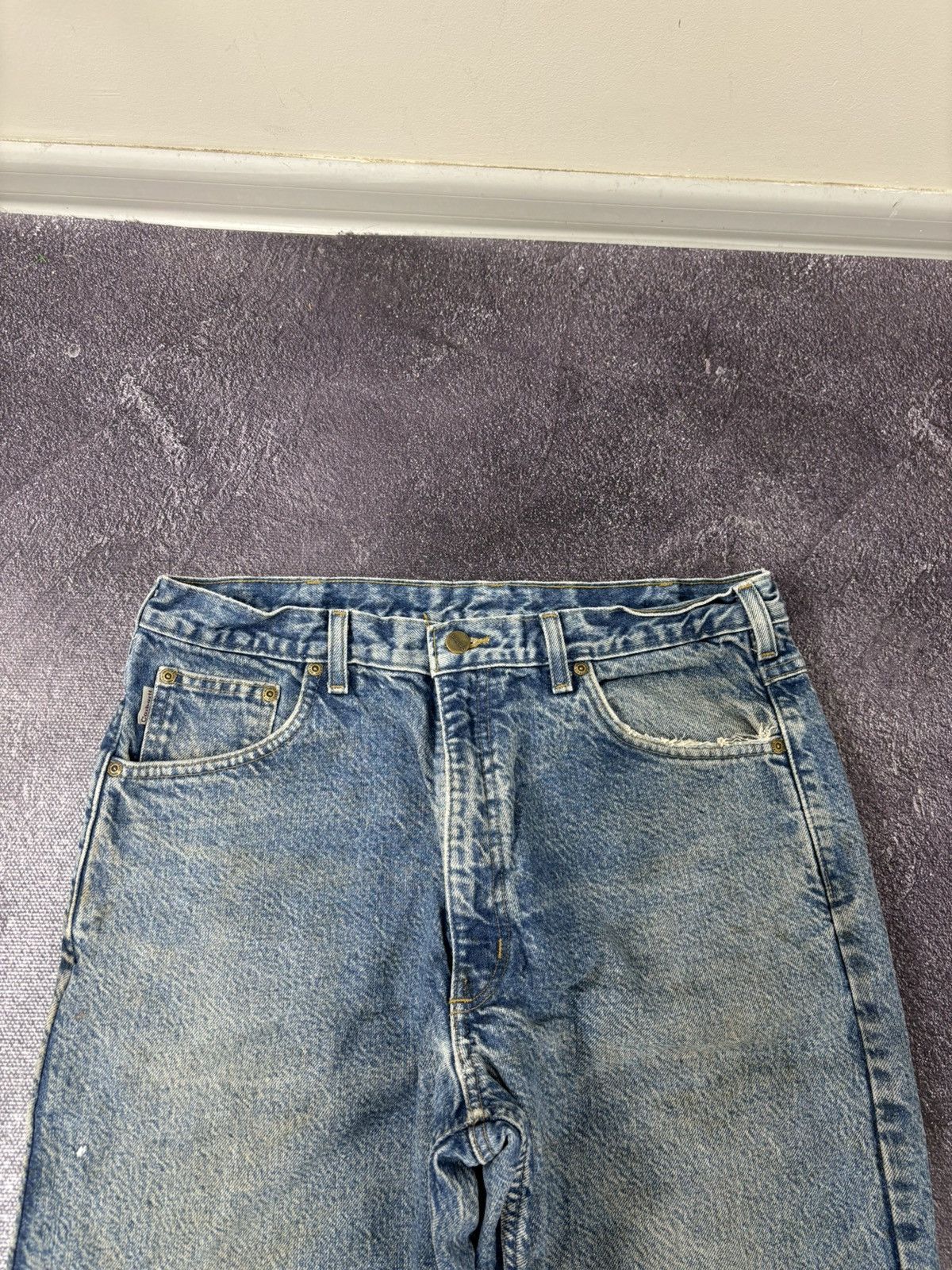 Carhartt Vintage Carhartt Insulated Blue Denim Work Hype Baggy Jeans Size US 36 / EU 52 - 11 Thumbnail