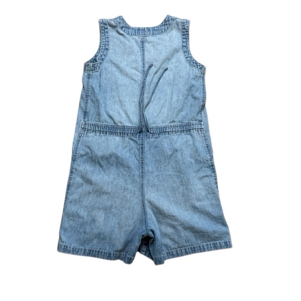 Vintage 90s Vintage Moda Intl Chambray Button Front Vneck Jumpsuit P Size US 26 / EU 42 - 3 Thumbnail