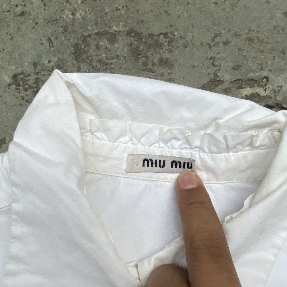 Miu Miu Miu Miu White Shirt Size S / US 4 / IT 40 - 2 Thumbnail
