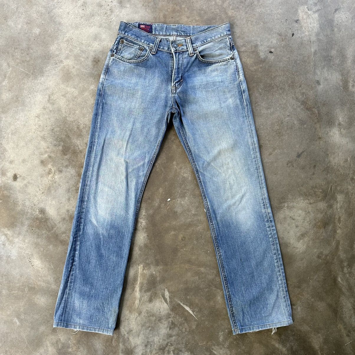 Japanese Brand Vintage Edwin 503 Sick Distressed Faded Denim Jean Pant W32 Size US 32 / EU 48 - 1 Thumbnail