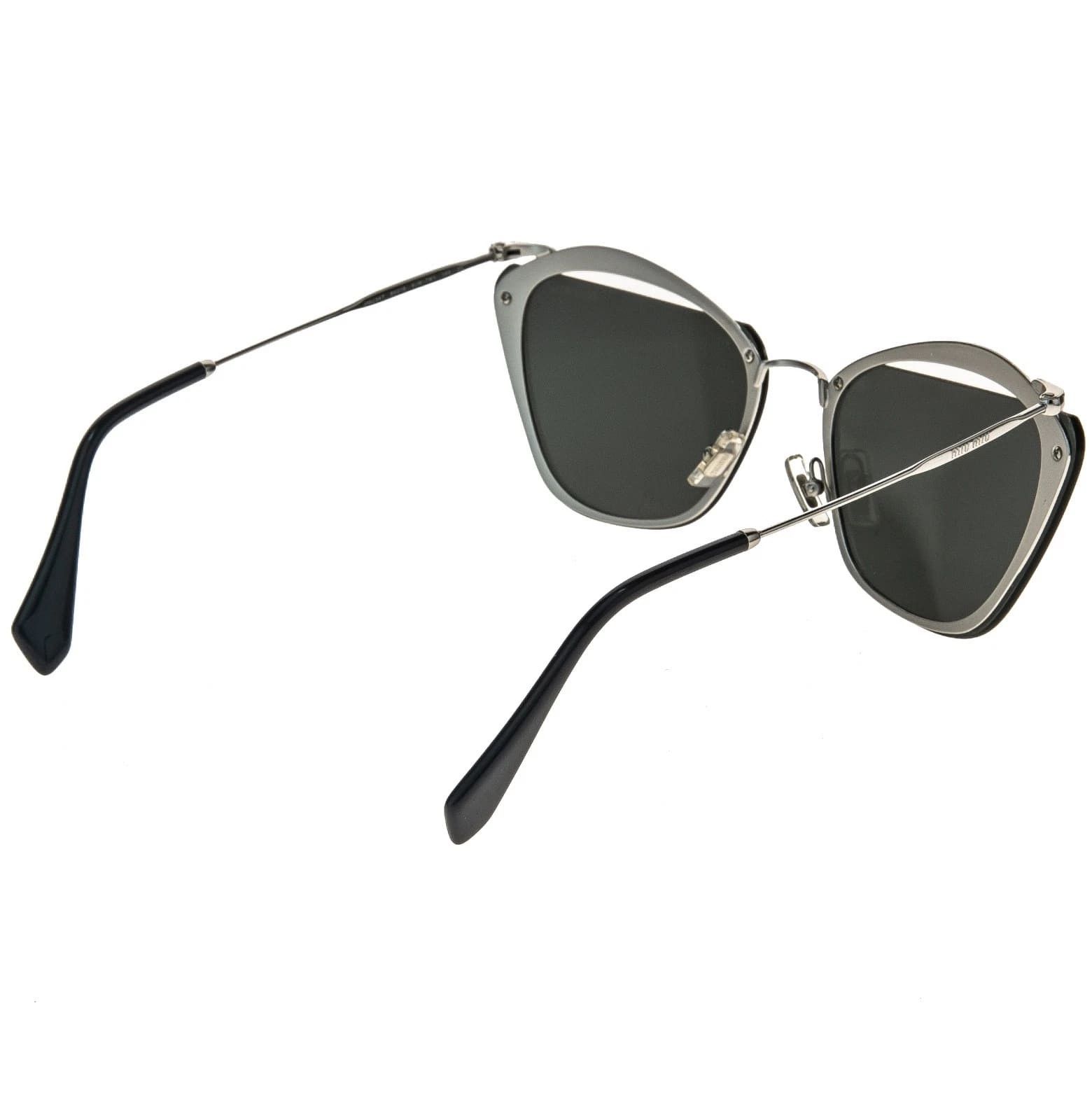Miu Miu MIU MIU MU54TS NOIR Cut Out 54T Black Silver Mirrored Size ONE SIZE - 6 Thumbnail