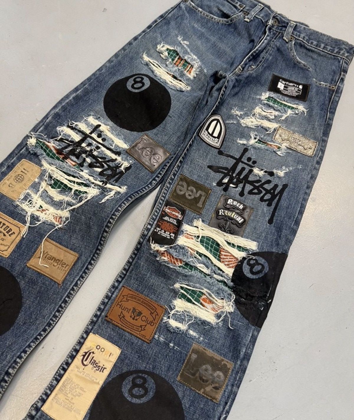 Levi's Vintage levis custome made stussy printed patched denim Size US 28 / EU 44 - 5 Thumbnail