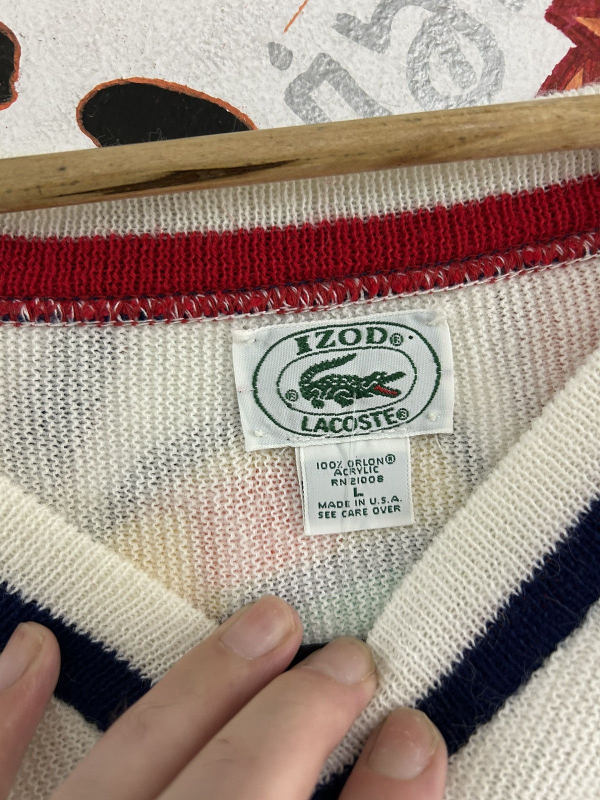 Lacoste 90s Lacoste Knit Size US L / EU 52-54 / 3 - 3 Thumbnail