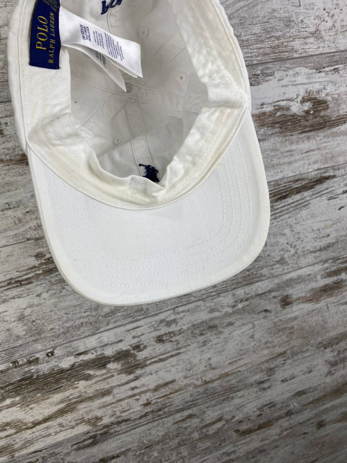 Polo Ralph Lauren × Vintage Mens Vintage Polo Ralph Lauren White Cap hats logo y2k rare Size ONE SIZE - 9 Thumbnail