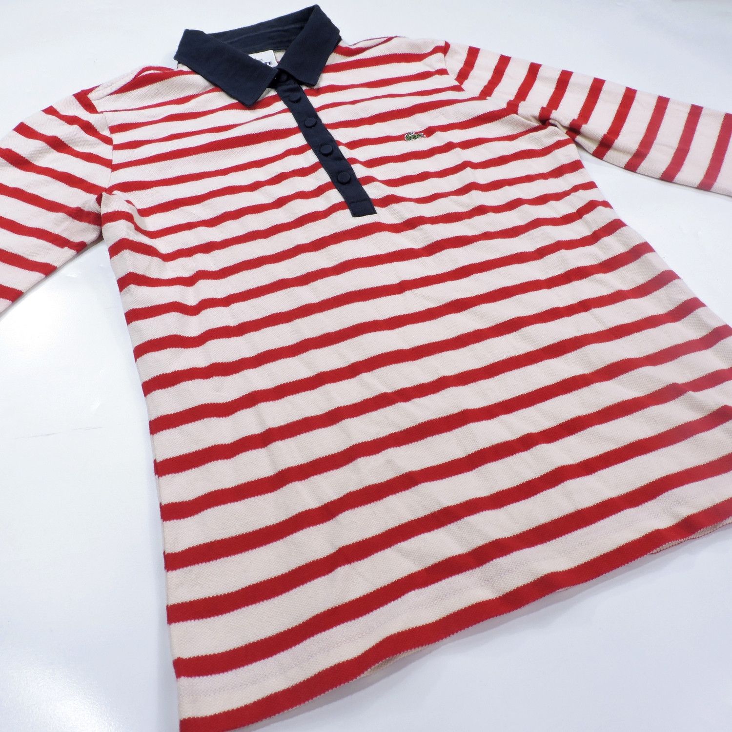 Lacoste LACOSTE STRIPED LONG SLEEVE POLO SHIRT Size XS / US 0-2 / IT 36-38 - 7 Thumbnail