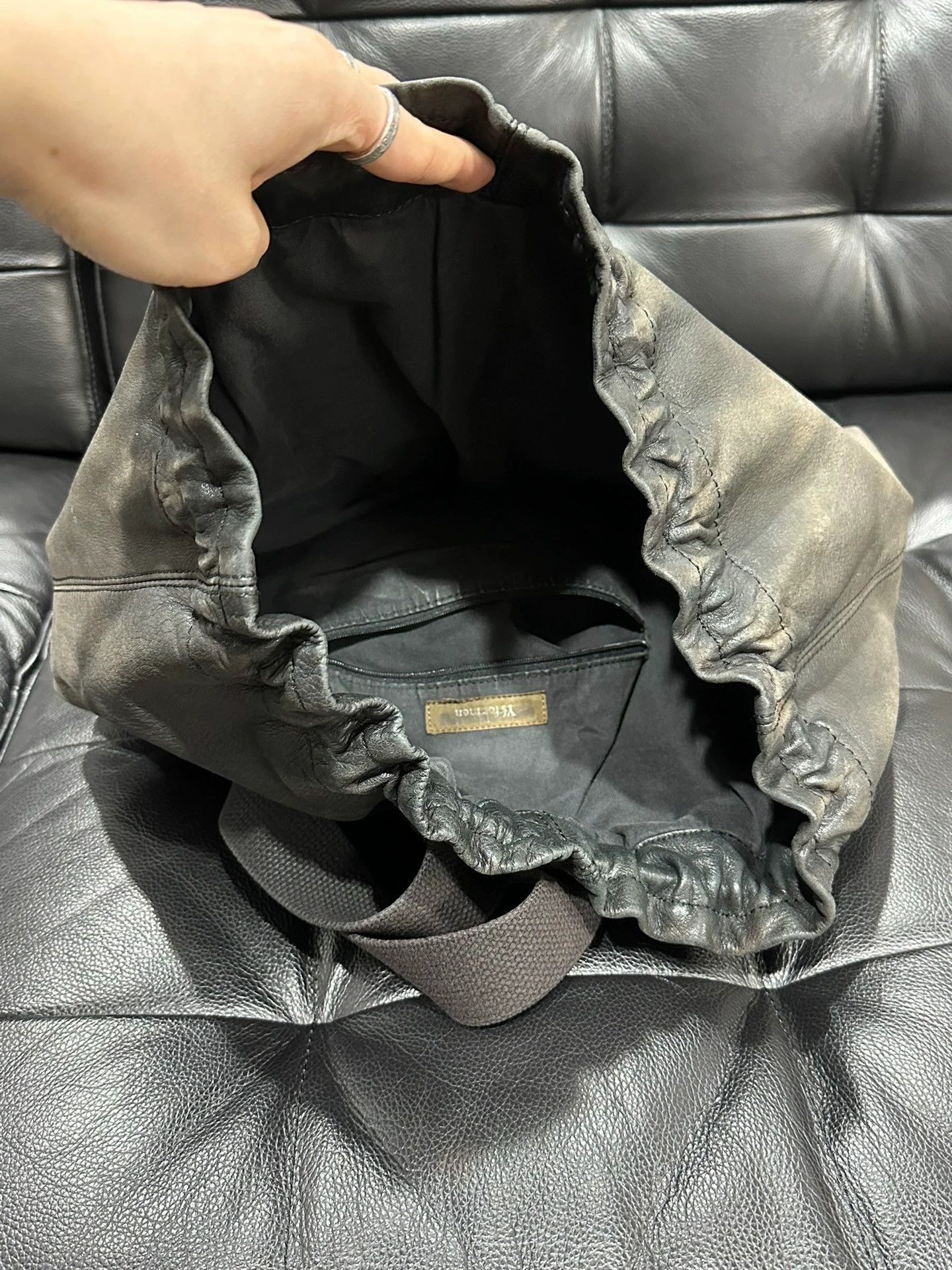 Yohji Yamamoto Yohji Yamamoto Y's Men Leather Backpack 46x45 Faded Size ONE SIZE - 5 Thumbnail