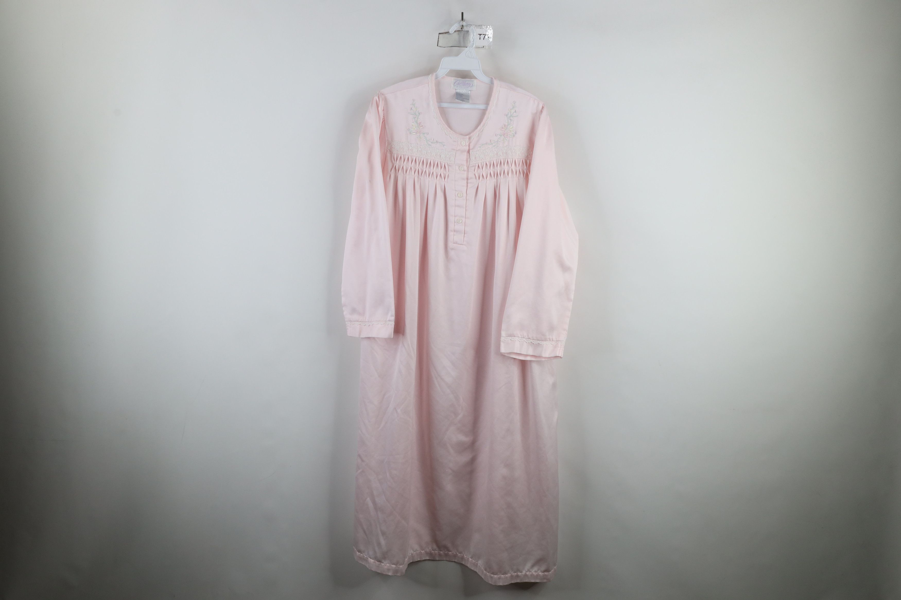 Vintage Vintage 90s Miss Elaine Ruffled Long Sleeve Night Gown Shirt Size M / US 6-8 / IT 42-44 - 1 Thumbnail
