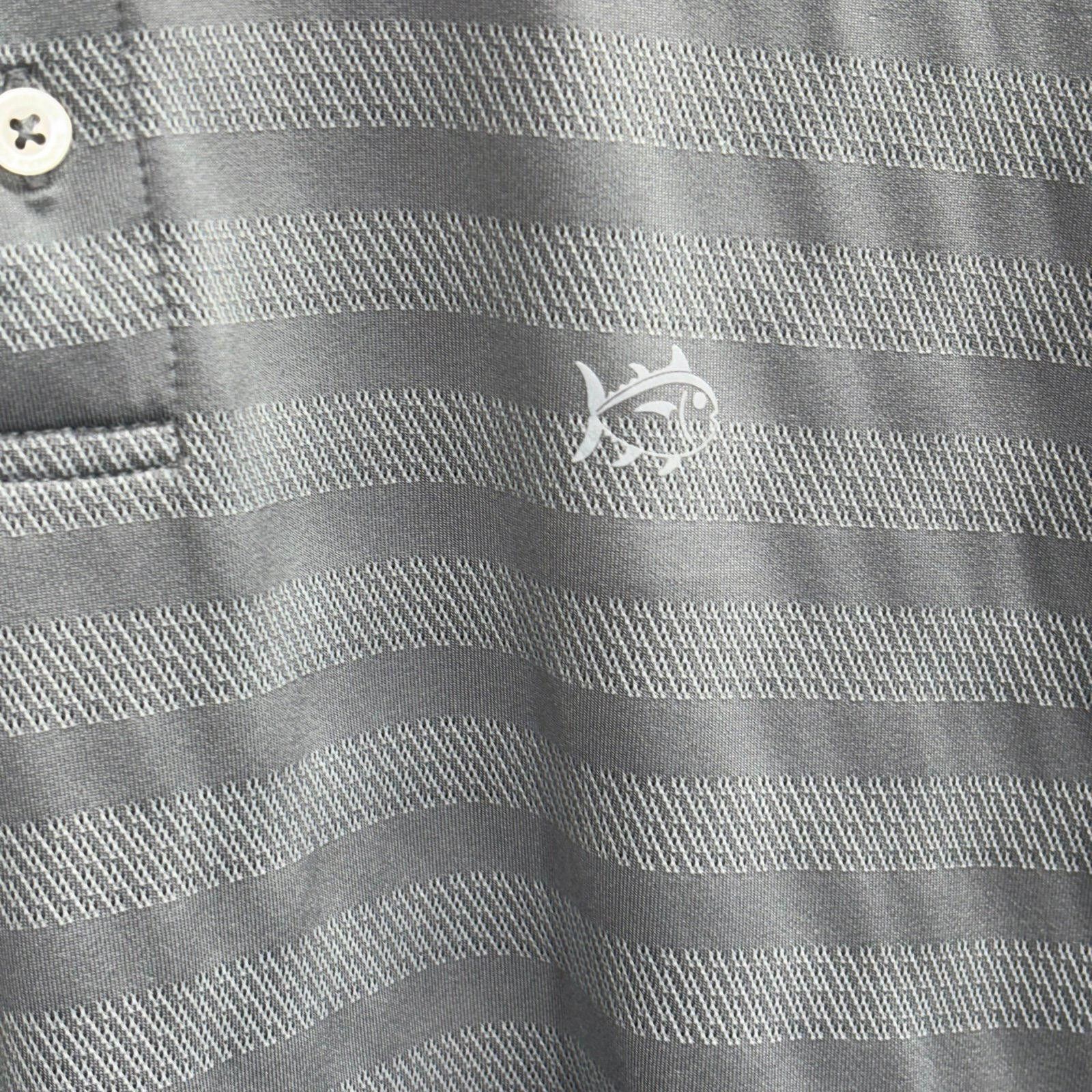 Southern Tide Southern Tide Men's Gray Striped Polo Shirt Medium Size US M / EU 48-50 / 2 - 2 Thumbnail