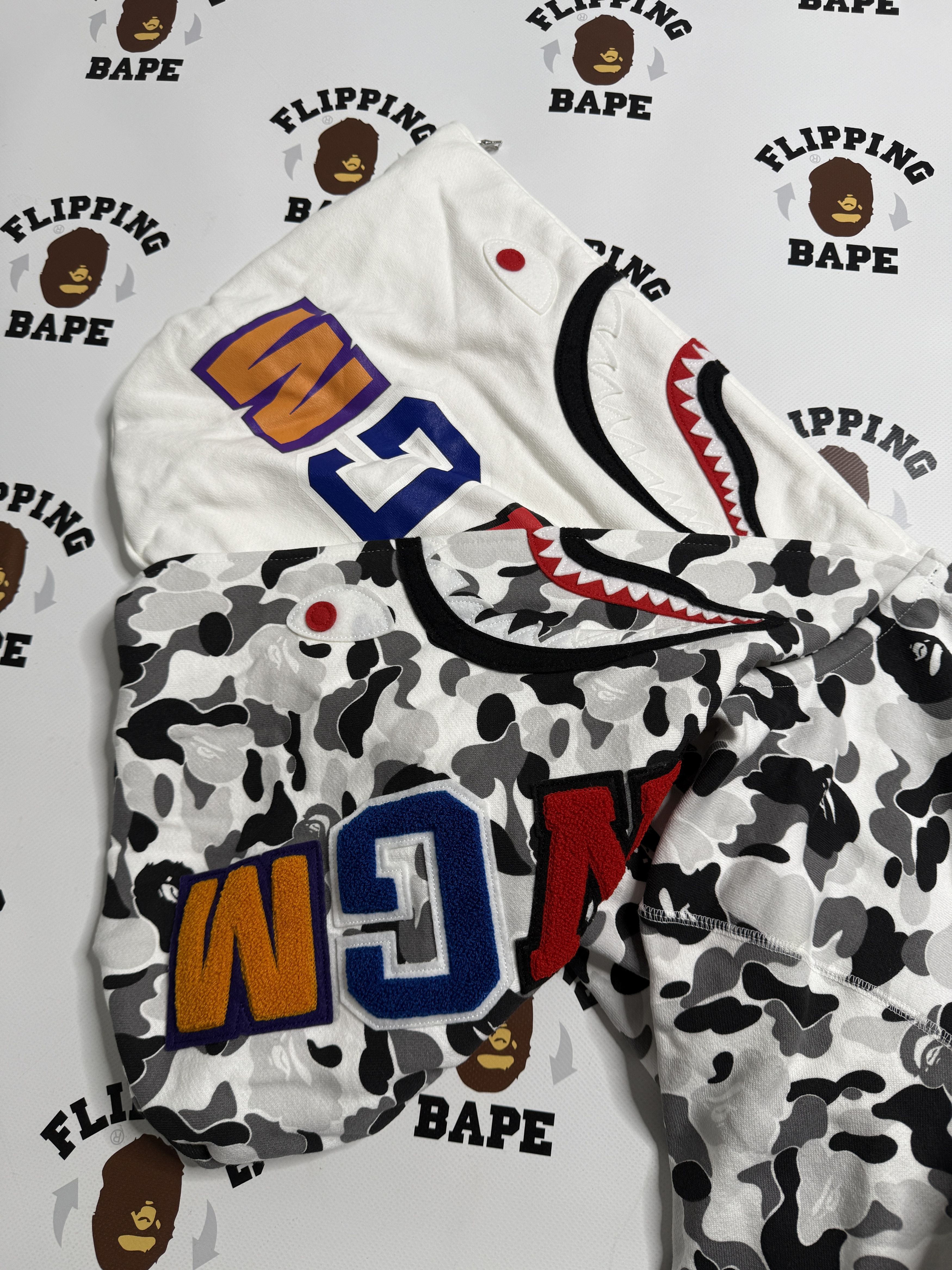 Bape BAPE ABC CAMO DOUBLE SHARK FULL ZIP HOODIE Size US XL / EU 56 / 4 - 5 Thumbnail