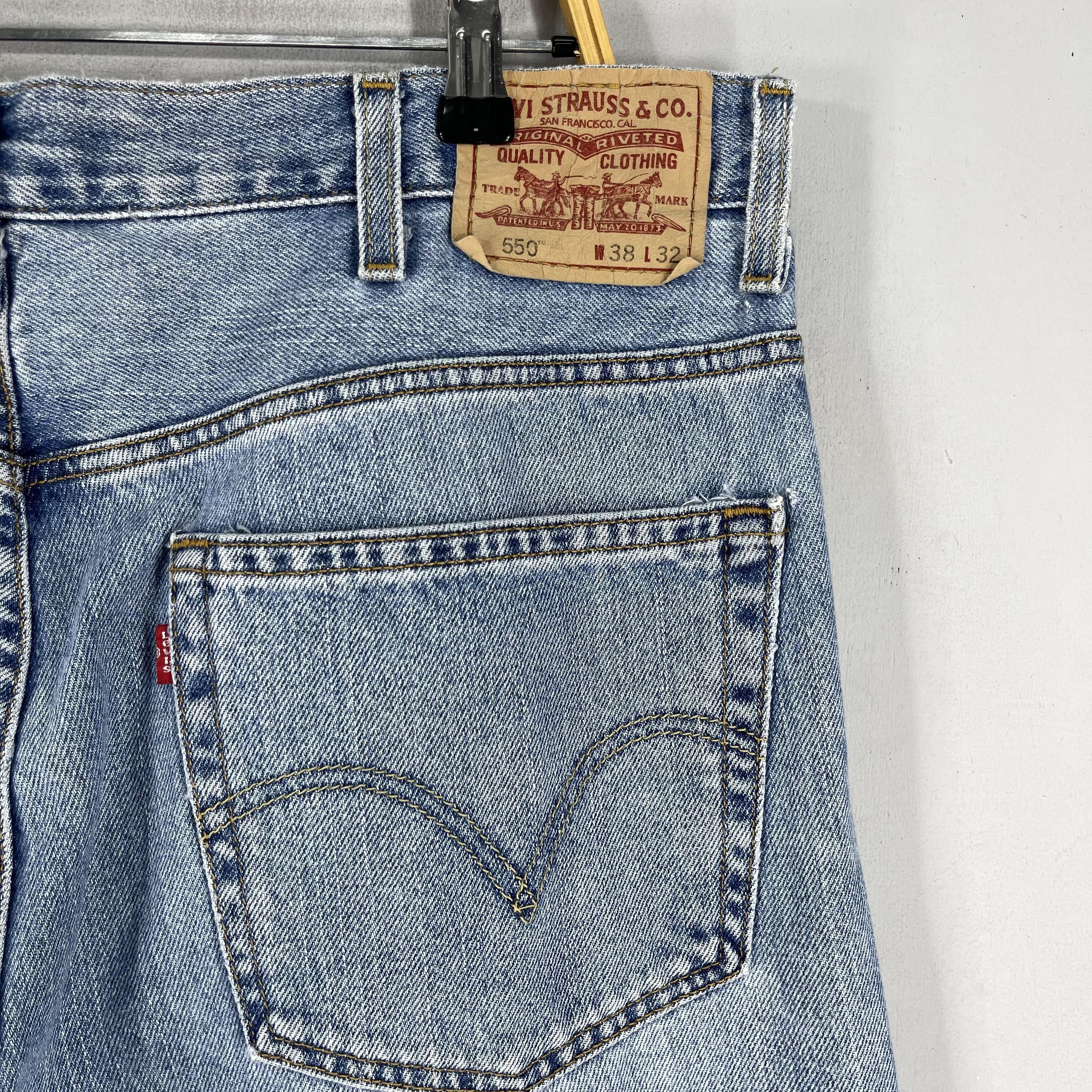 Levi's × Vintage W38 L31 Vintage Levis 550 Distressed Reinforced Jeans Size US 38 / EU 54 - 8 Thumbnail