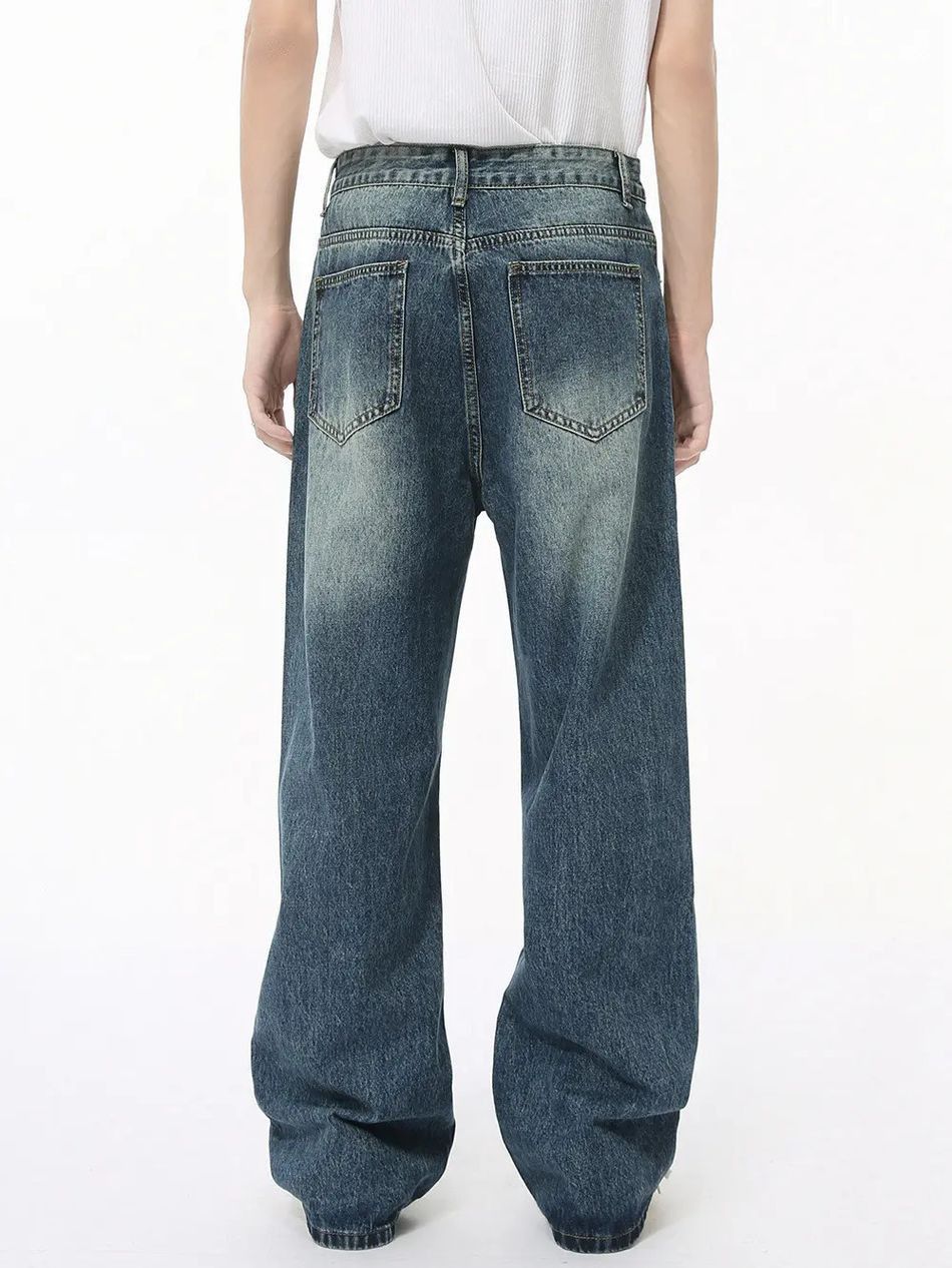 Japanese Brand Retro straight leg high street wide leg jeans Size US 32 / EU 48 - 4 Thumbnail
