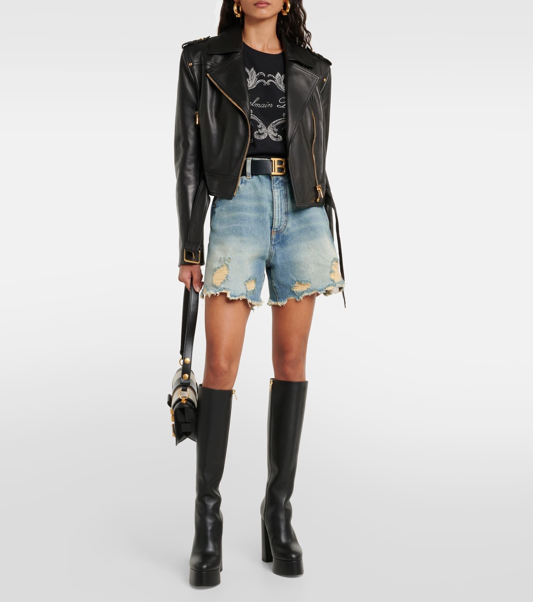 Balmain o1y0625 Denim Short in Blue Size 27" / US 4 / IT 40 - 5 Thumbnail