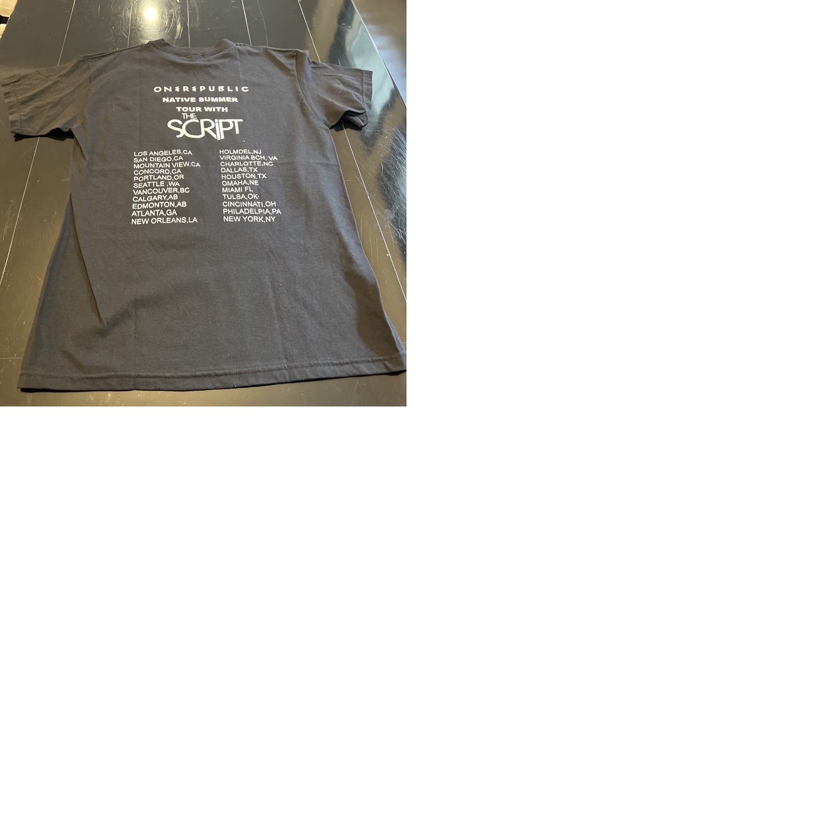 Vintage VINTAGE Rare OneRepublic w/ The Script Band Concert Tour Shirt L Black Men Short Sleeve Crew Neck Logo Graphic Double-Sided Limited Edition Size US L / EU 52-54 / 3 - 9 Thumbnail