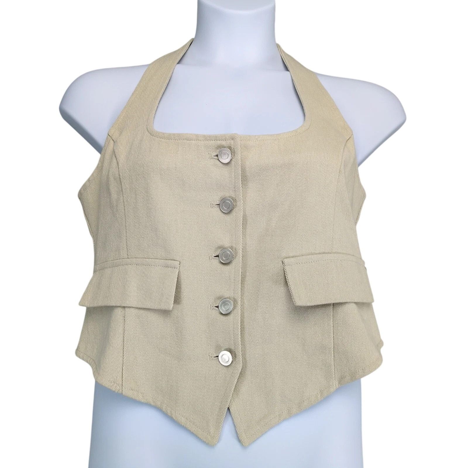 Other NWT Windsor Best In Style Halter Top Vest Beige Denim XL Size L / US 10 / IT 46 - 1 Thumbnail