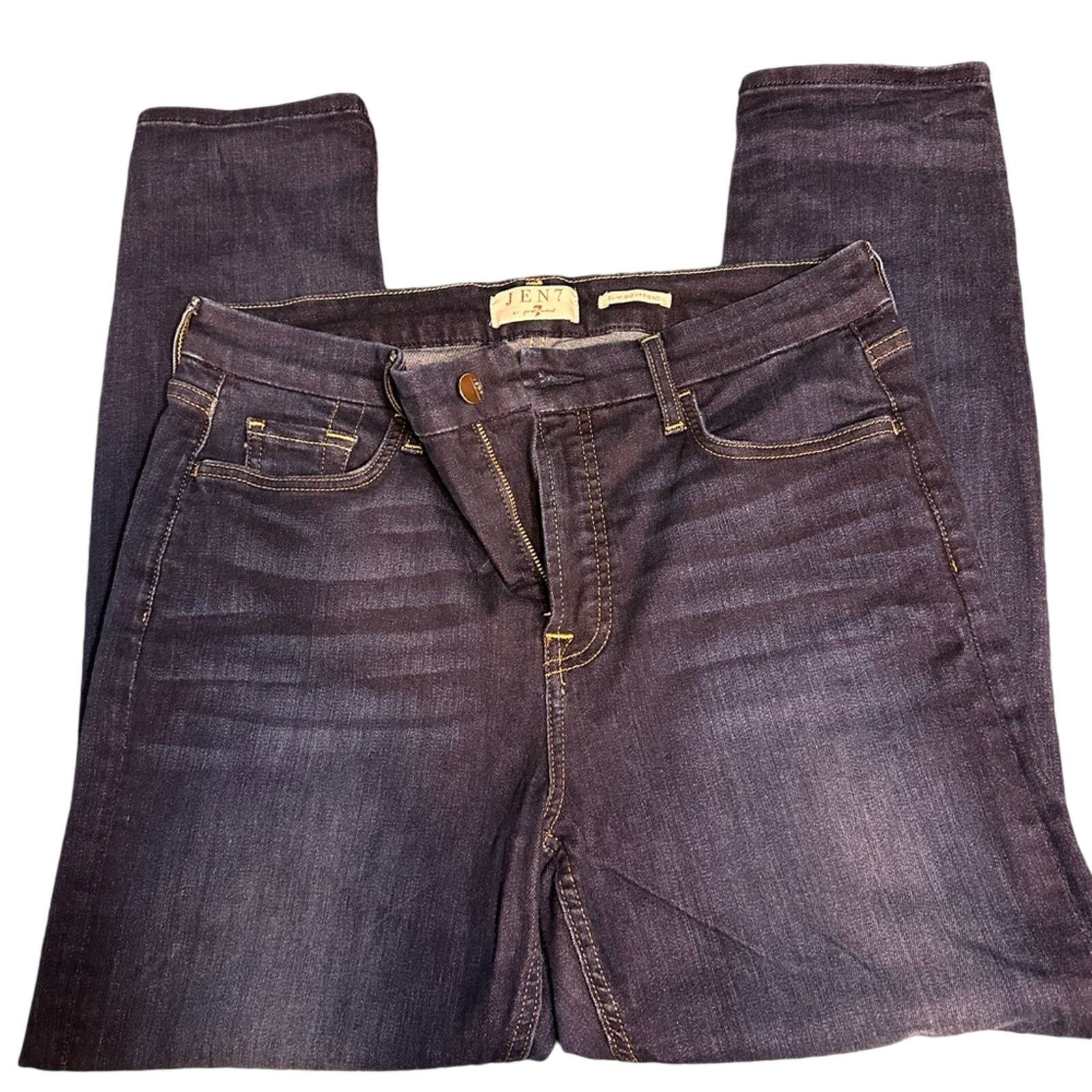 7 For All Mankind JEN7 by 7 For All Mankind Slim Boyfriend Jeans Size 12 Size 34" / US 12 / IT 48 - 1 Thumbnail