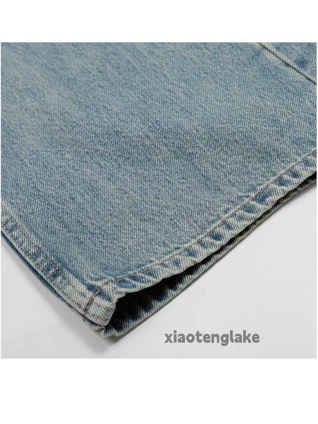Jean Washed faded loose baggy hiphop yuppie flared jeans Size US 33 - 11 Thumbnail