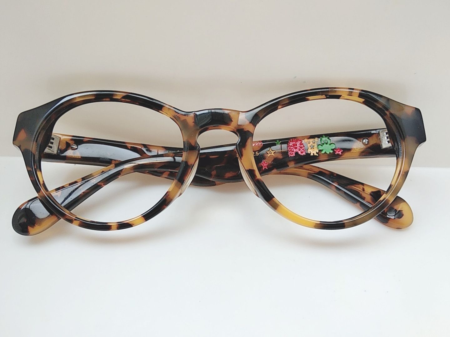 Vintage Vintage HUMAN SKULL H1223 Tortoise Eyeglasses Frame Size ONE SIZE - 7 Thumbnail