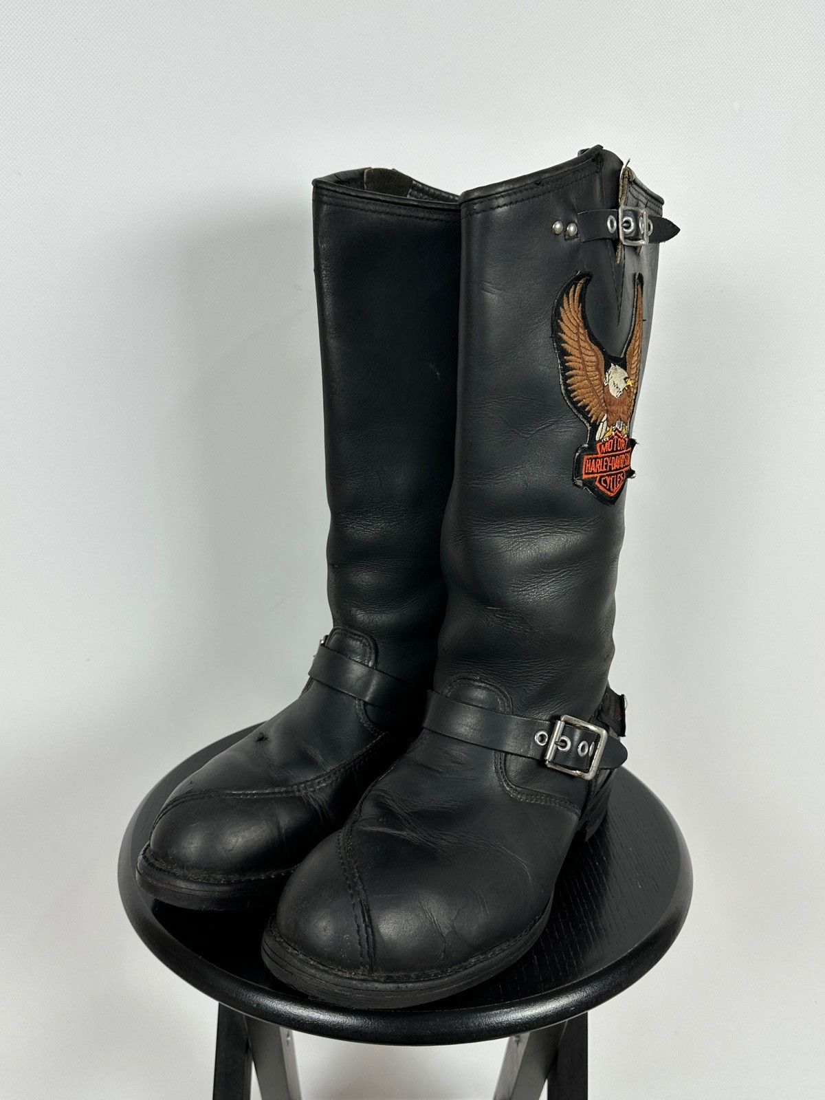 Harley Davidson 80s Vintage Harley Davidson Eagle Leather Motorcycle Boots Size US 9.5 / EU 42-43 - 6 Thumbnail