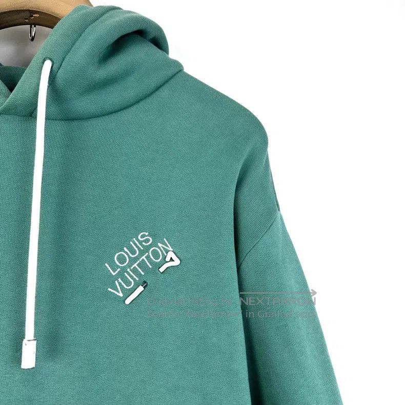 Louis Vuitton Louis Vuitton Lake Green Pin Embroidered logo Hoodie Size US XL / EU 56 / 4 - 5 Thumbnail