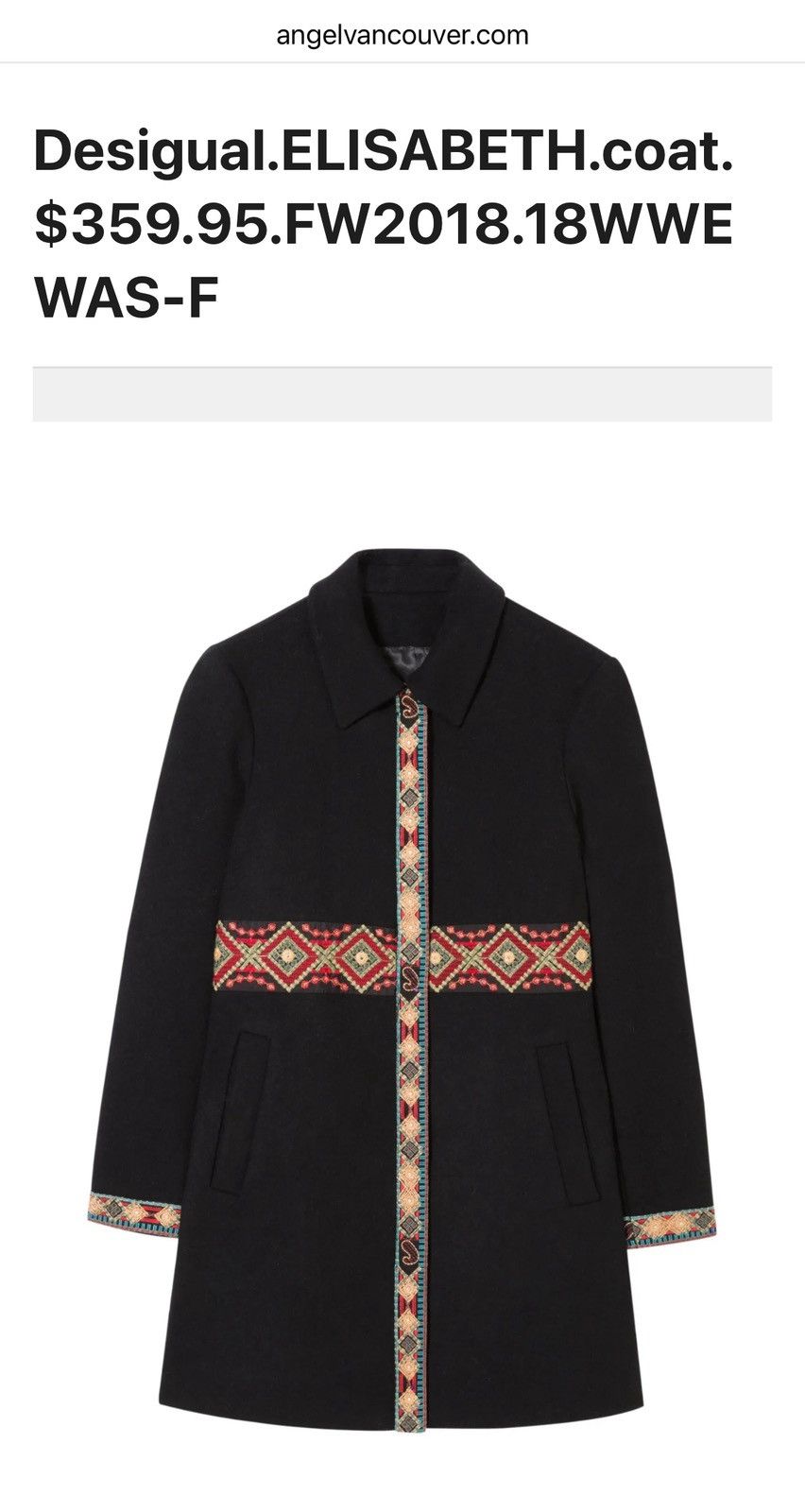 Desigual Desigual ElisabethCoat Wool Full Zip Jacket RRP - 360$ Size L / US 10 / IT 46 - 17 Thumbnail