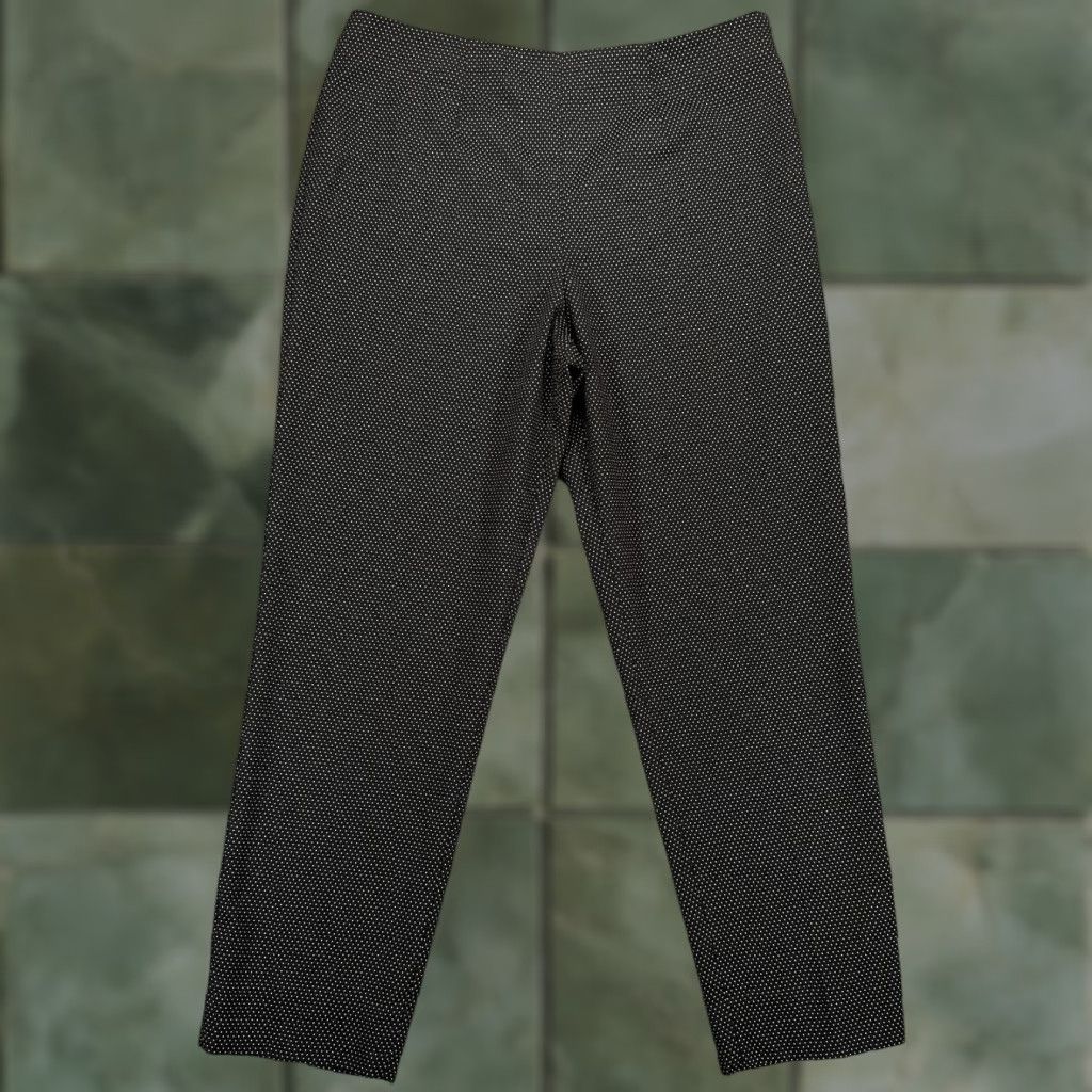 Tommy Hilfiger Tommy Hilfiger Pants Womens 12 Black Polka Dot High Rise Career Office Dress Pants Size 34" / US 12 / IT 48 - 1 Thumbnail