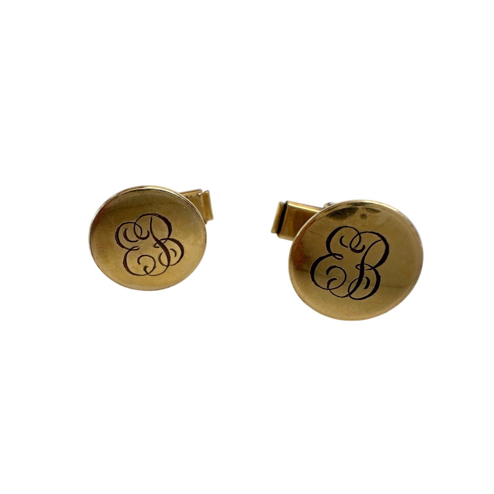 Other Nanasi 12kt Gold Filled Men's Cufflinks - Script EB Initials Size ONE SIZE - 3 Thumbnail