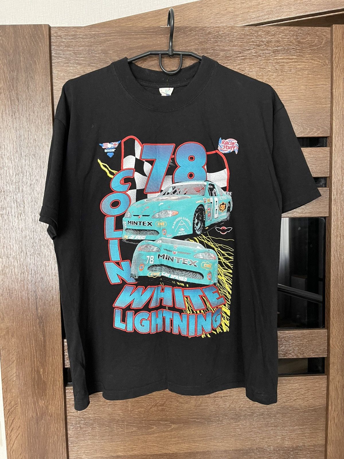 NASCAR Collin White Lightning Vintage Racing T-Shirt Tee 90s Size US M / EU 48-50 / 2 - 2 Thumbnail