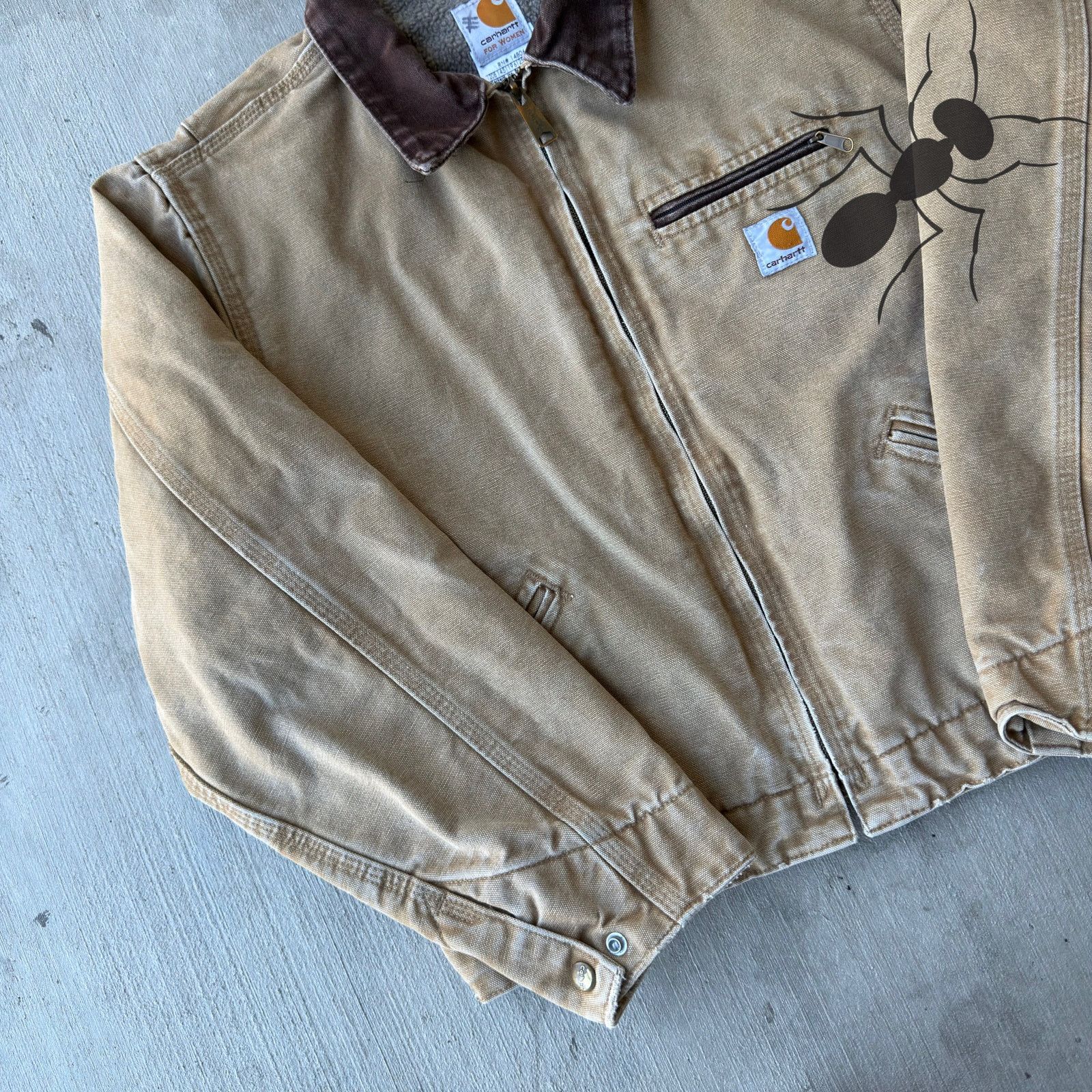 Carhartt × Vintage Carhartt WOMENS WJ097 CML brown Detroit work wear jacket Size US L / EU 52-54 / 3 - 2 Thumbnail
